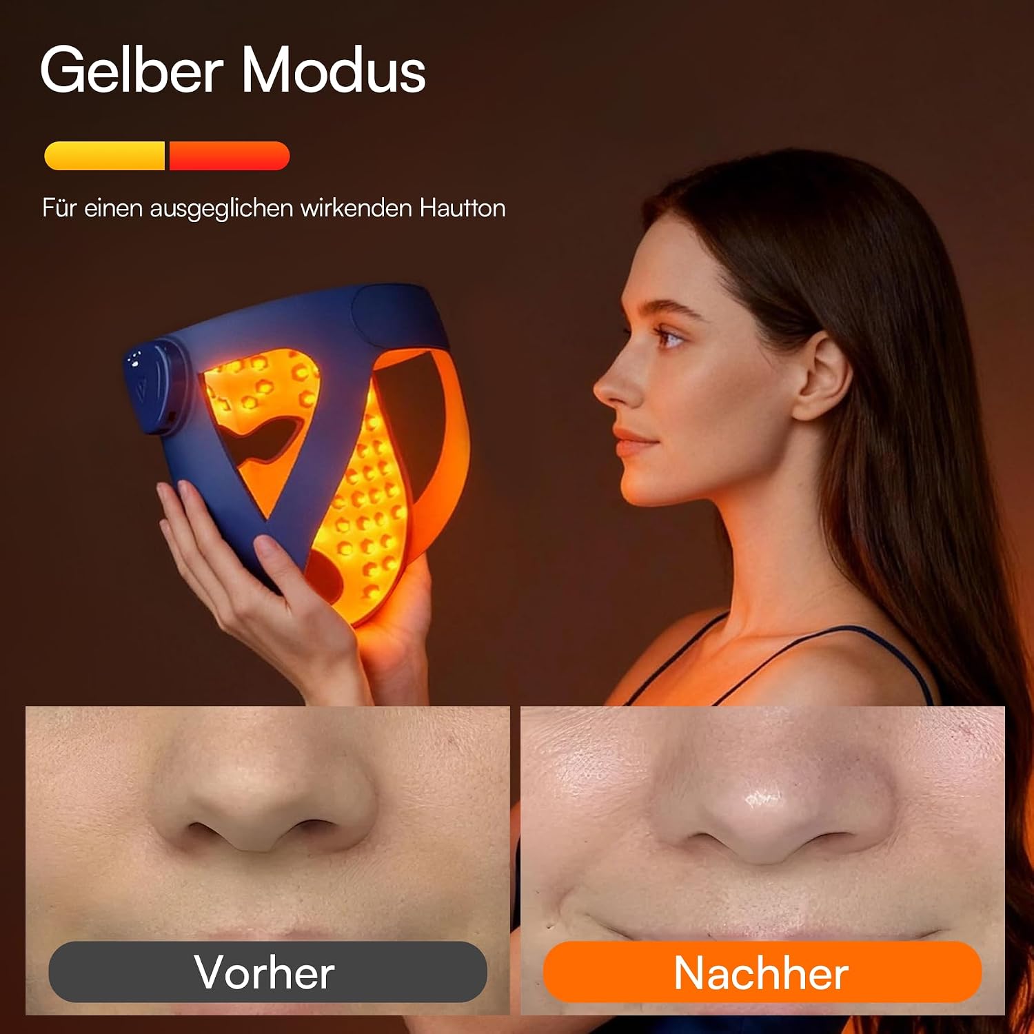 INIA 4D LED Maske Gesicht, Kabellos, Erweiterter Bereich 940, 4 Lichtmodi – Bild 4