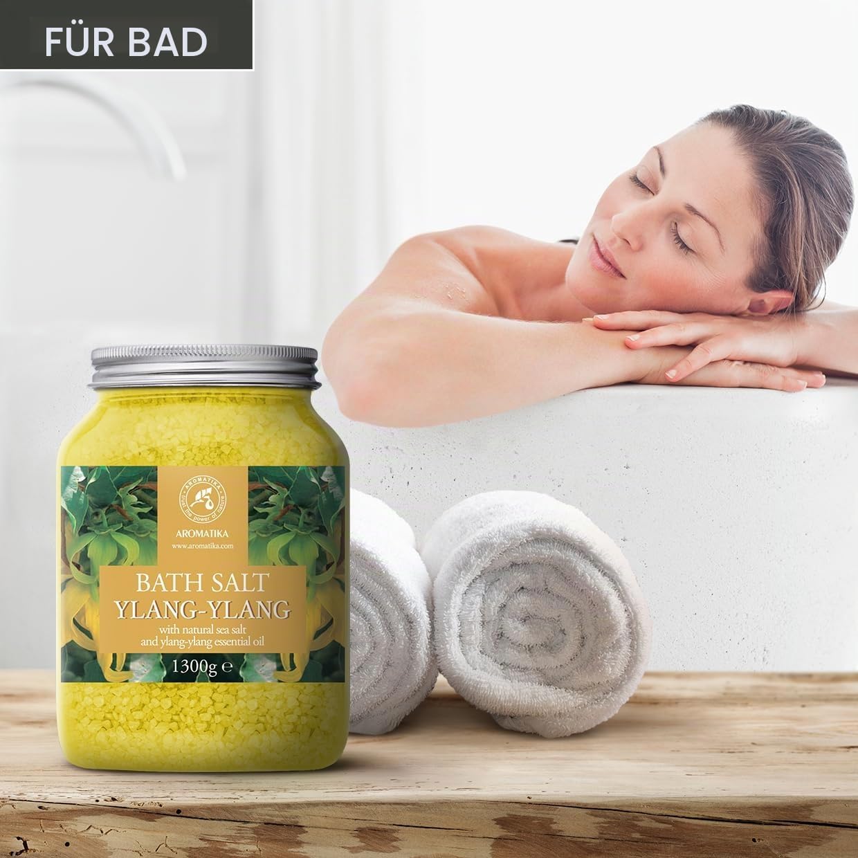 Badesalz Ylang Ylang 1300 g - Meersalz mit ätherischen Ylang Ylang Öl – Bild 3
