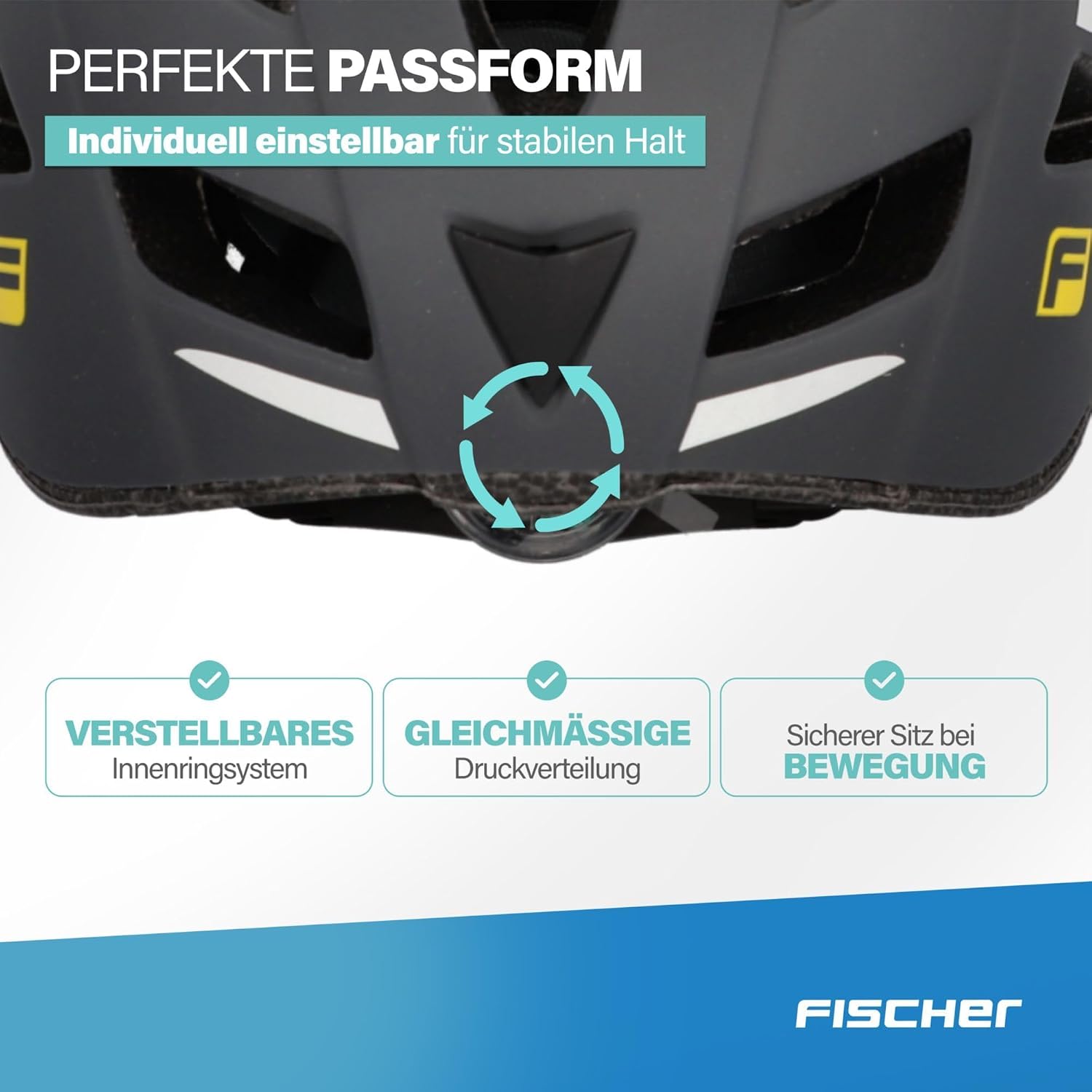 Fischer Erwachsene Fahrradhelm, Radhelm, Cityhelm Urban Lano, mit beleuchtetem Innenring-System – Bild 6
