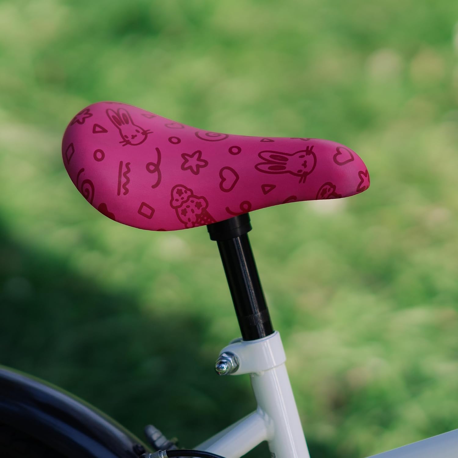 Huffy So Sweet Mädchenfahrrad Kinderfahrrad 12/16 / 20 Zoll, Fahrrad für Kinder 3–9 Jahre, Stahlrahmen, Handbremsen, Verstellbarer Sattel – Weiß, Ros, Blau – Bild 6