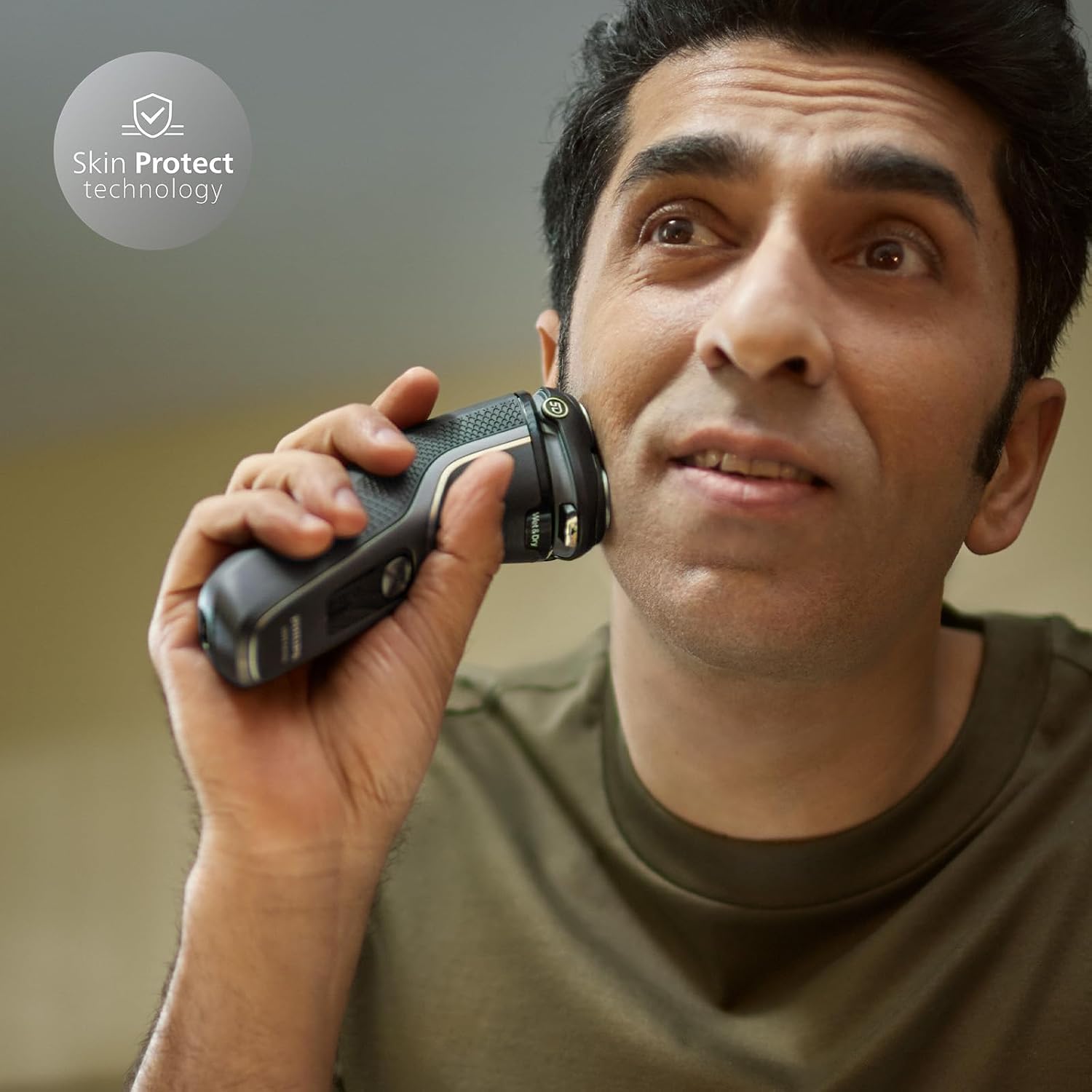 PHILIPS Shaver Series 3000 – Elektrischer Rasierer für Herren, Nass- und Trockenrasur, Schwarz, mit SkinProtect-Technologie, ausklappbarem Bartschneider, Ladestation und Reisetasche (Modell S3342/13) – Bild 2