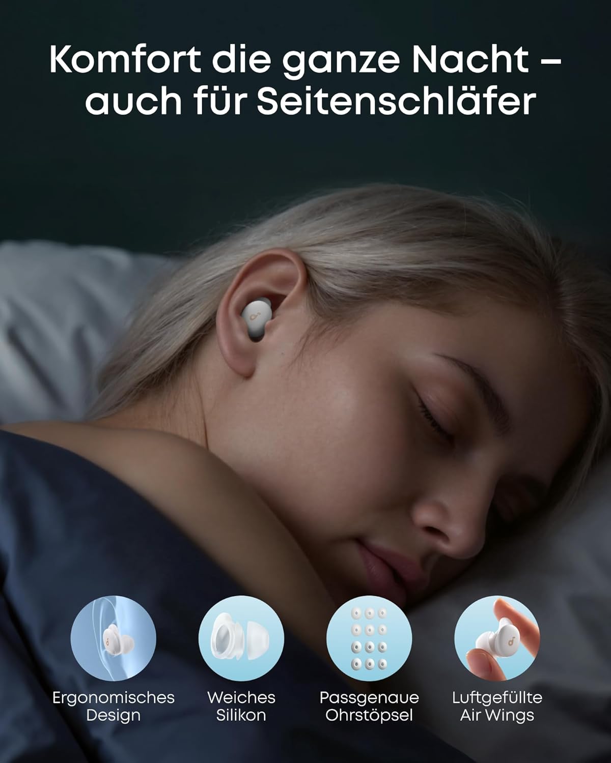 soundcore by Anker Sleep A30 Schlafkopfhörer, Geräuschmaskierung für Nächte – Bild 6
