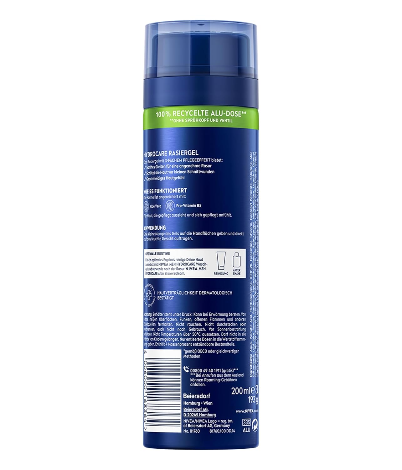 NIVEA MEN HydroCare Rasiergel, 200 ml – Bild 5