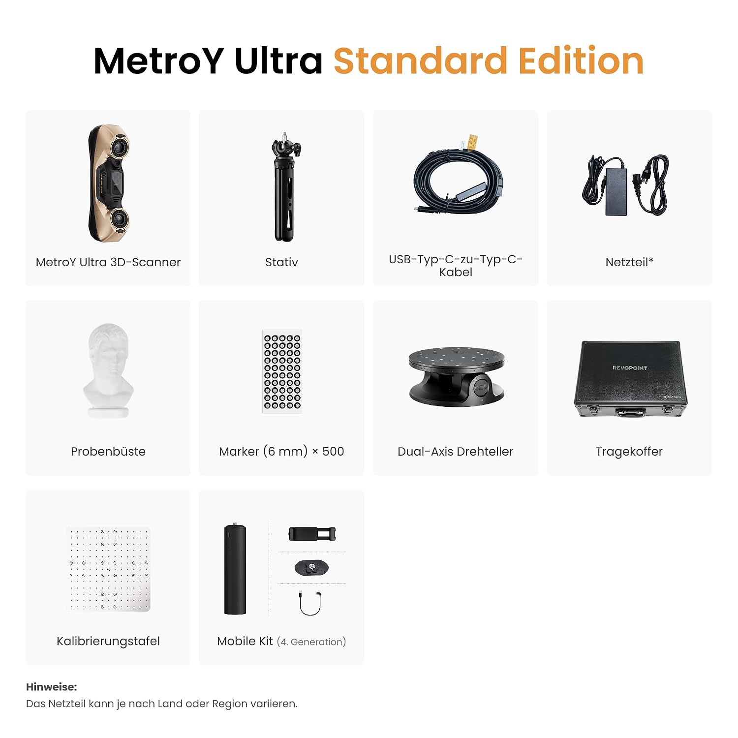 Revopoint MetroY Ultra 3D-Scanner, Blaulaser mit 0,01 mm Präzision, Standard – Bild 5