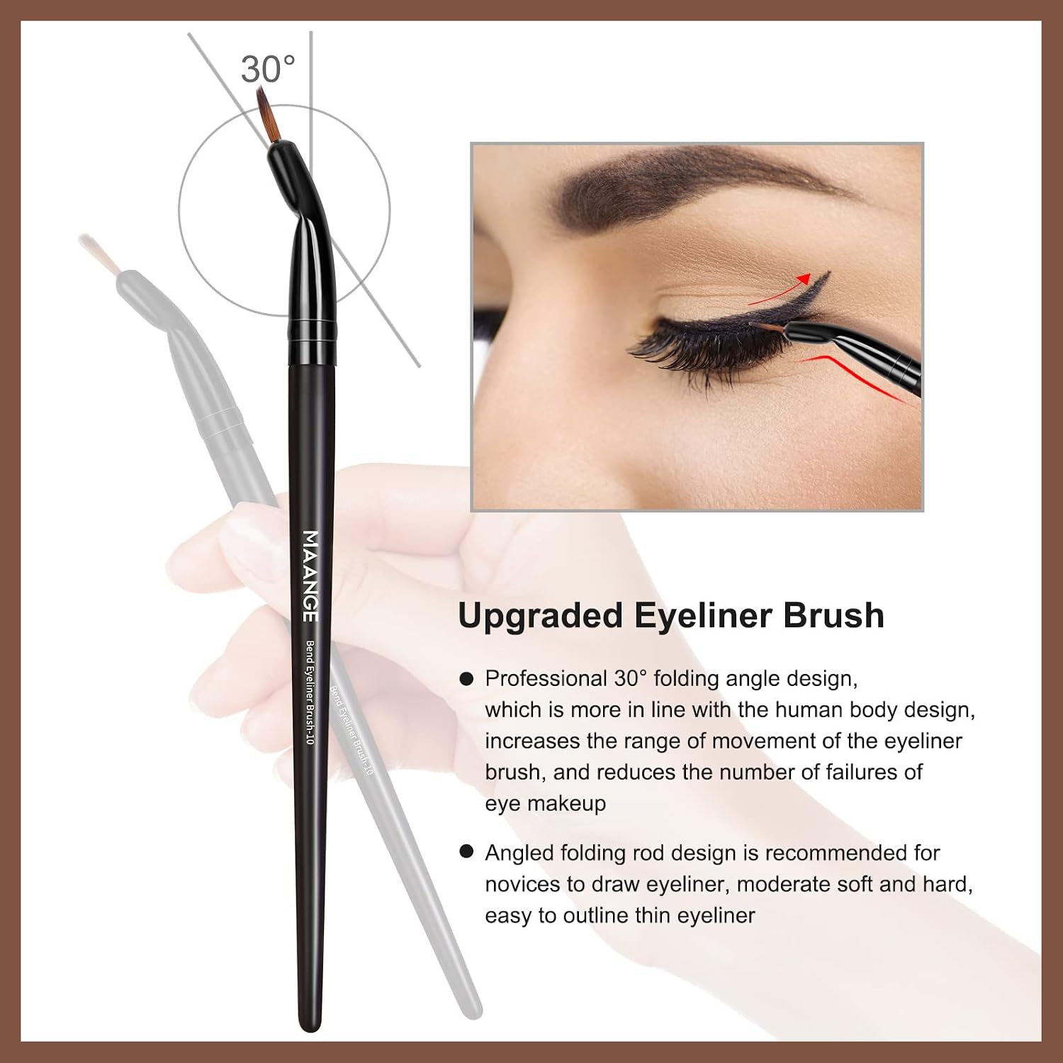 Make Up Pinsel Set MAANGE Professionelles 25 Pcs Pinselset makeup, Kosmetikpinsel Foundation Gesicht, Augen, Lippen pinsel Lidschatten pinsel Schminkpinsel Set with schwarze Geschenkbox – Bild 6
