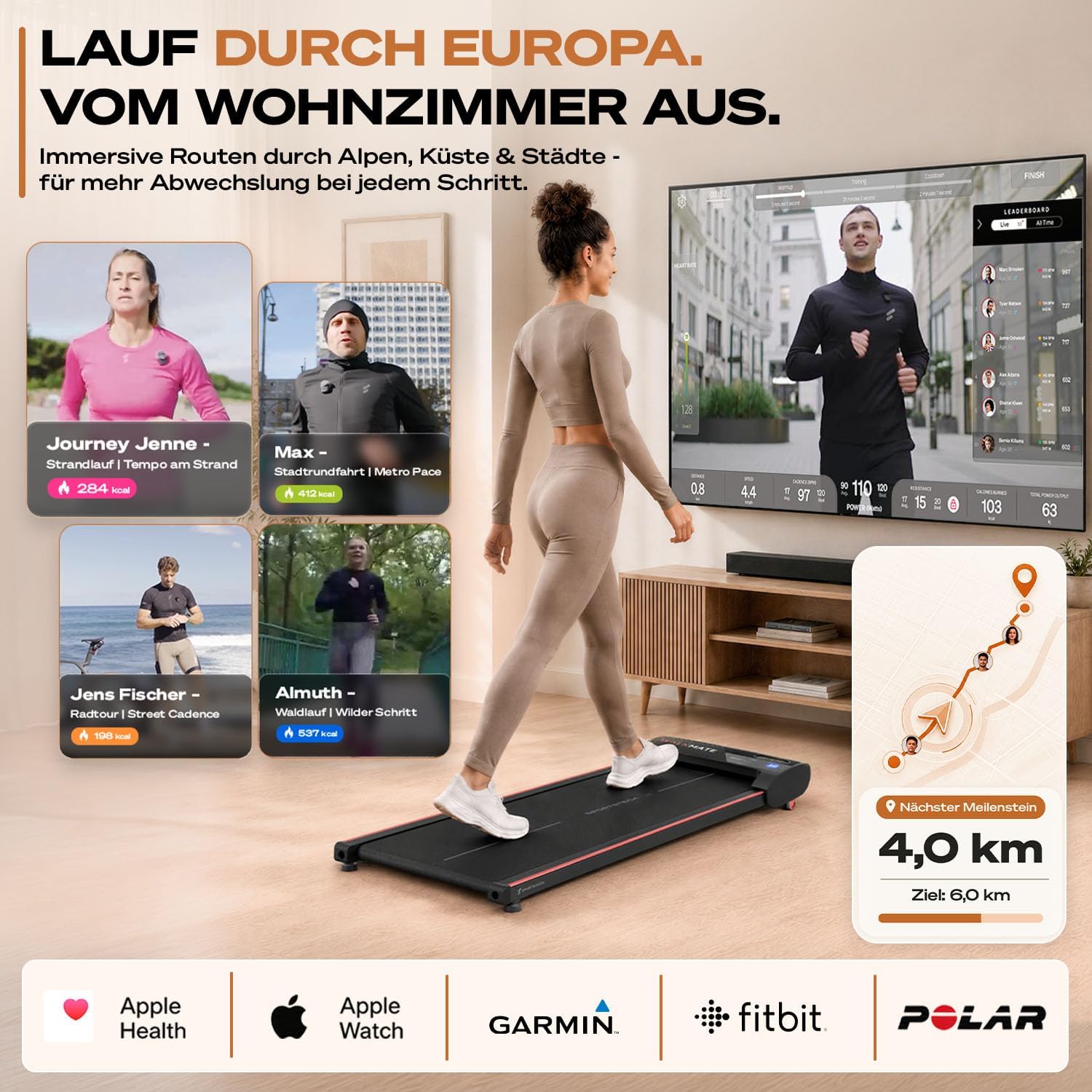Sportstech Walking Pad klein mit Steigung, Laufband für Zuhause bis 150 kg – Bild 9