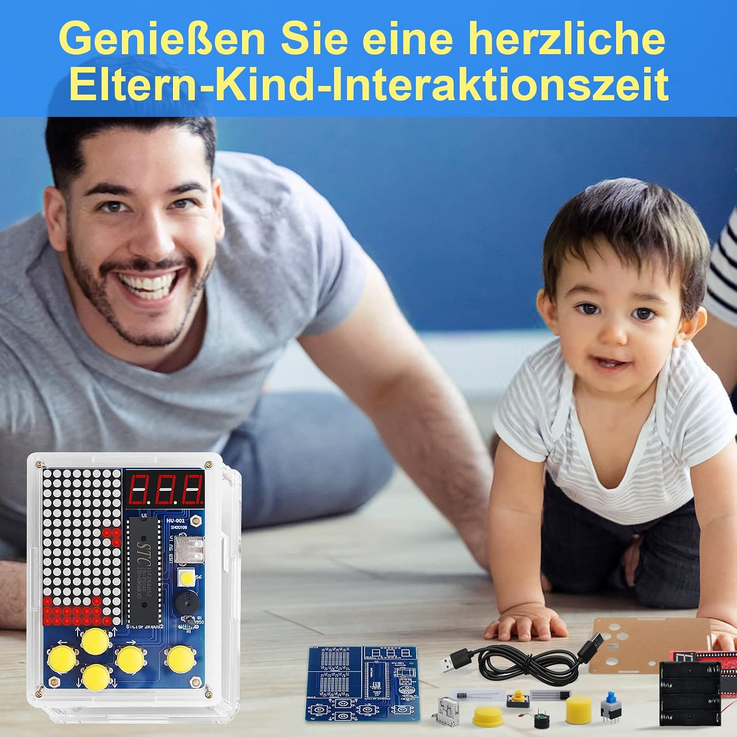 DIY-Spielkonsolen-Handset mit Acrylgehäuse, Lötübungsset, DIY-Retro-Classic-Elektronik-Set für Mint-Schulbildung – Bild 4