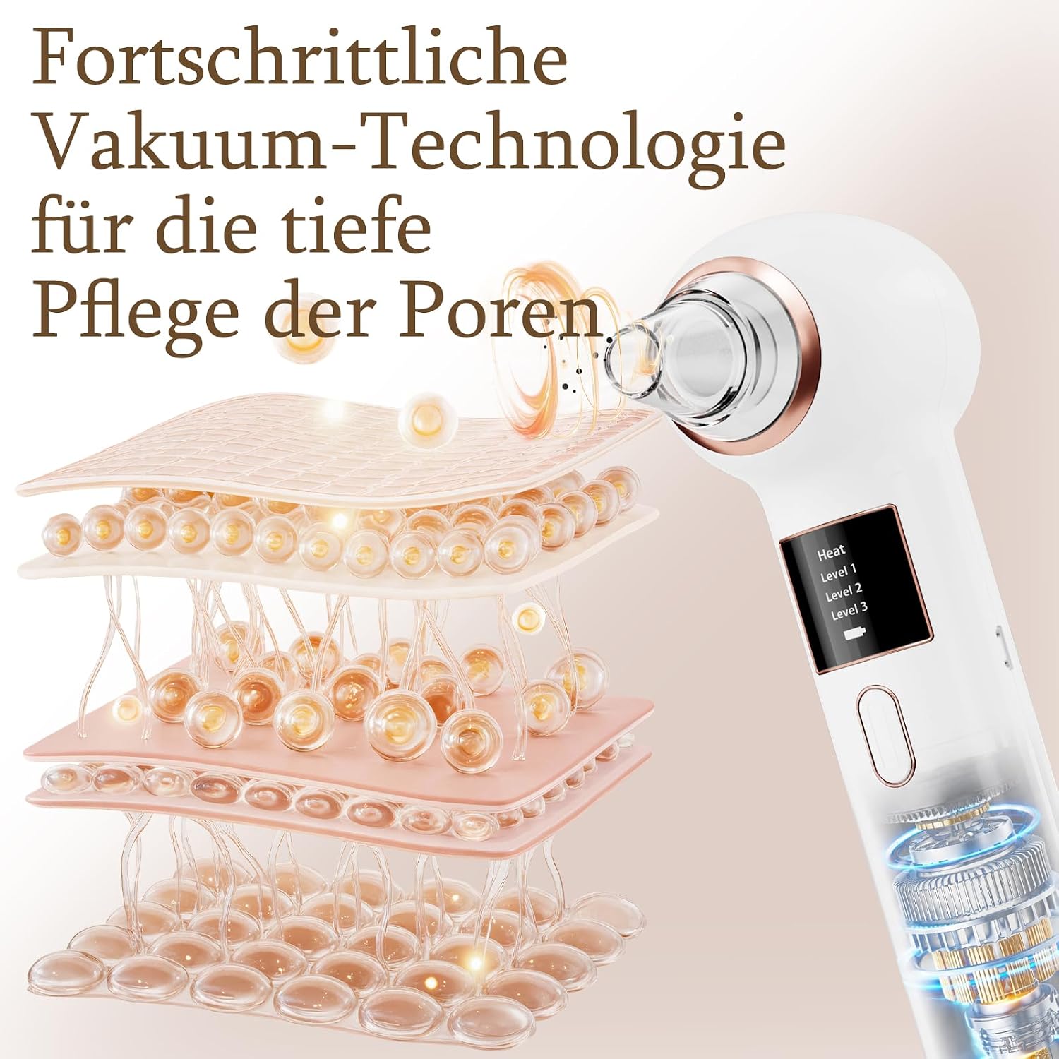 Mitesserentferner 3 Modi 5 Aufsätze Porenreiniger Mitesser Sauger Weiß – Bild 6