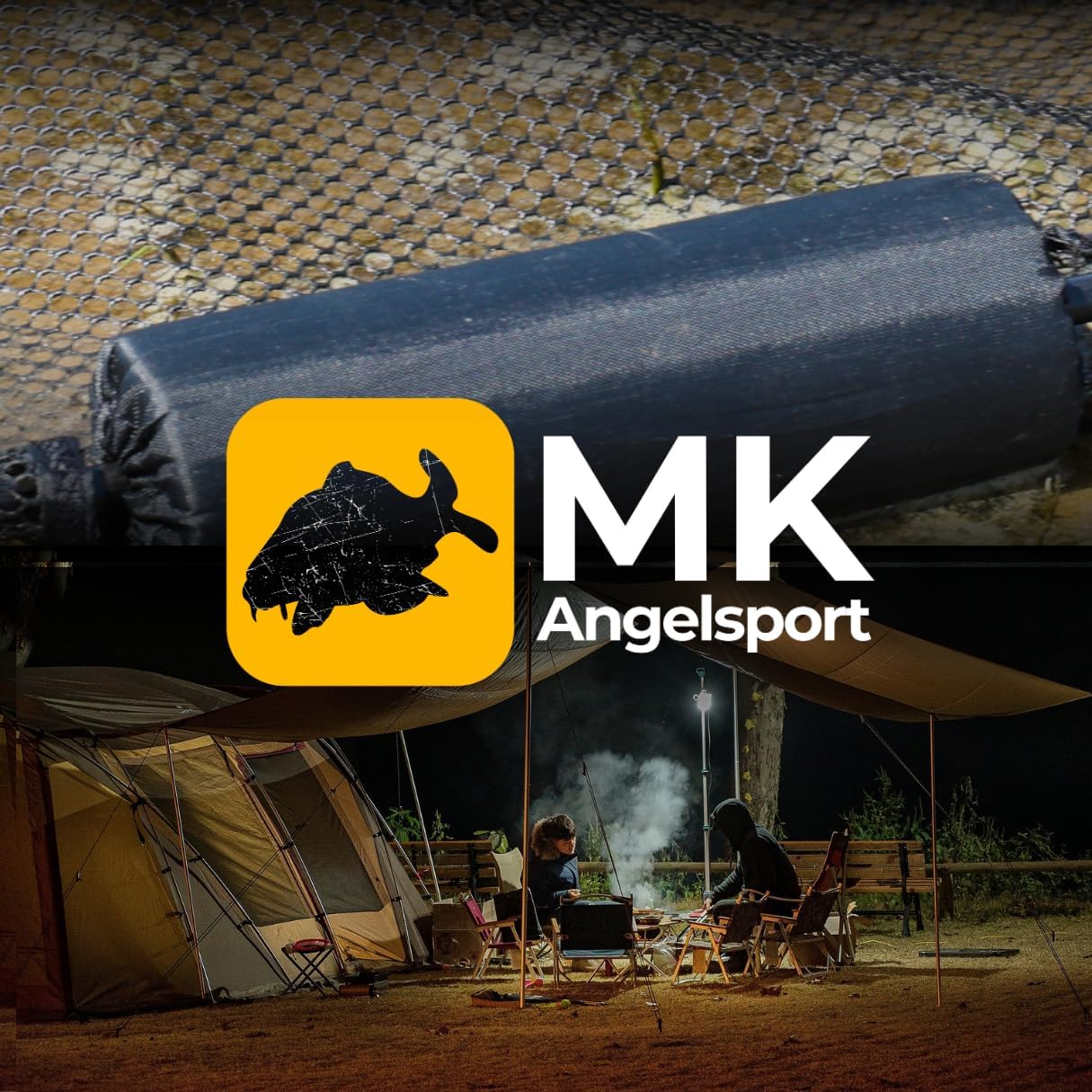 MK-Angelsport Karpfenkescher 42 Zoll – 2-teilig & gummiert – robuster Kescher für Karpfenangeln – faltbar, teleskopierbar & fischschonend – Angelkescher mit Netz für Profi & Einsteiger – Bild 7