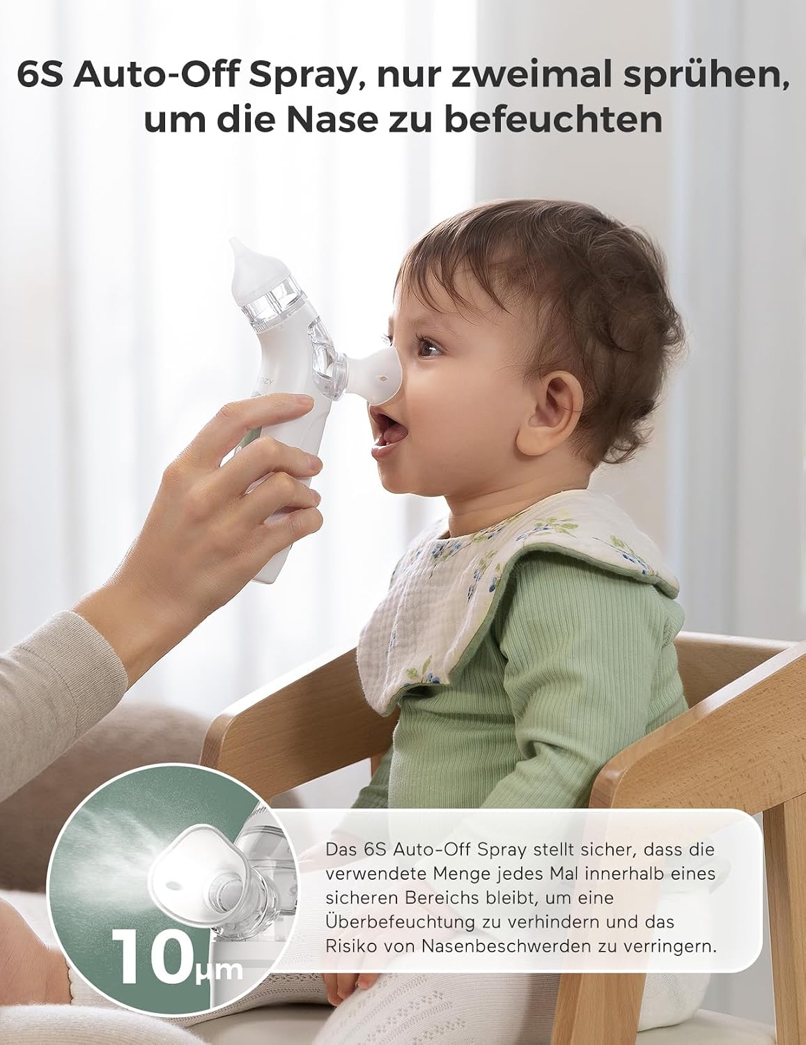 Momcozy BN007 Nasensauger baby elektrisch mit Nasenspray – Bild 4