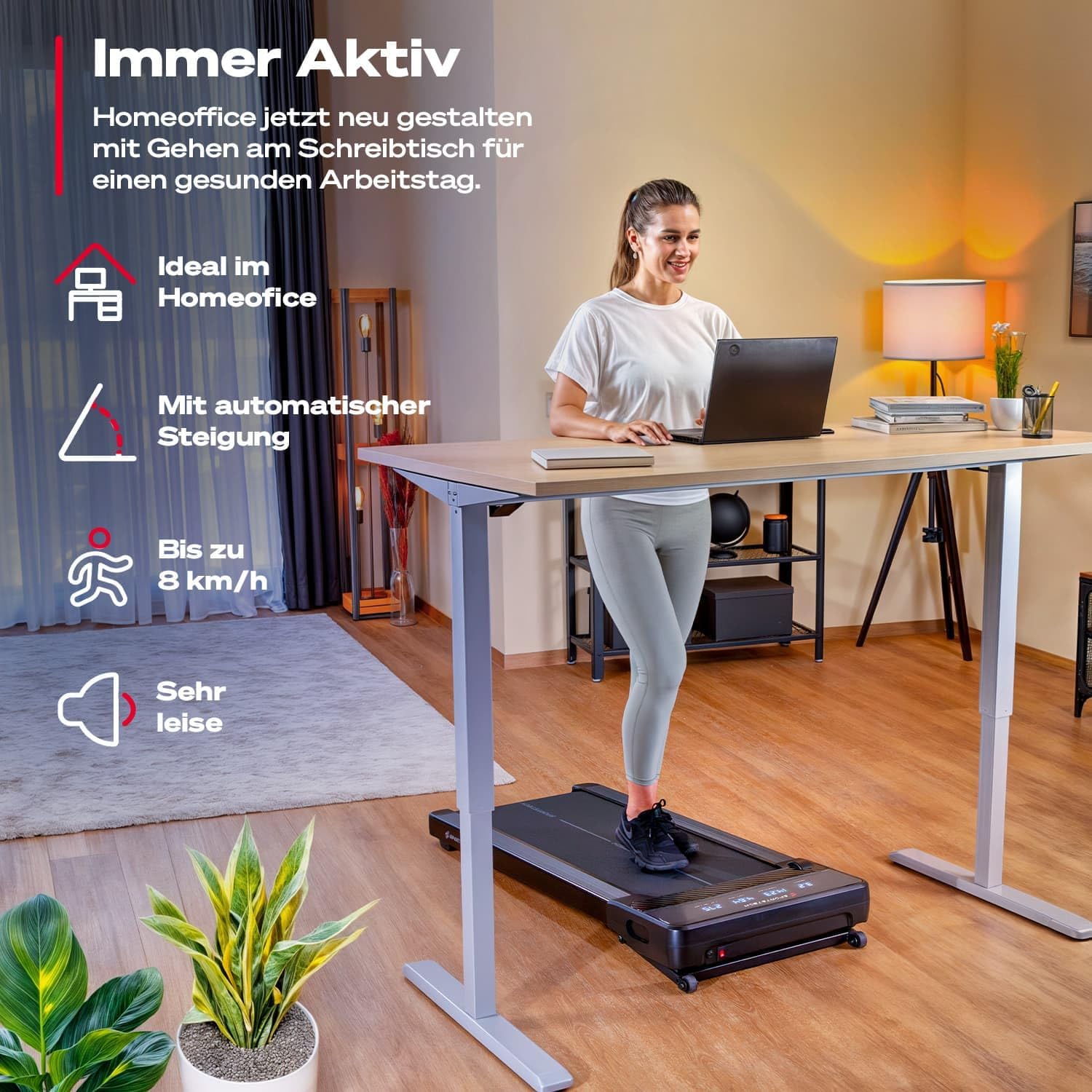 Sportstech, Walking Pad klappbar für Homeoffice + 180 kg belastbar sPad – Bild 3