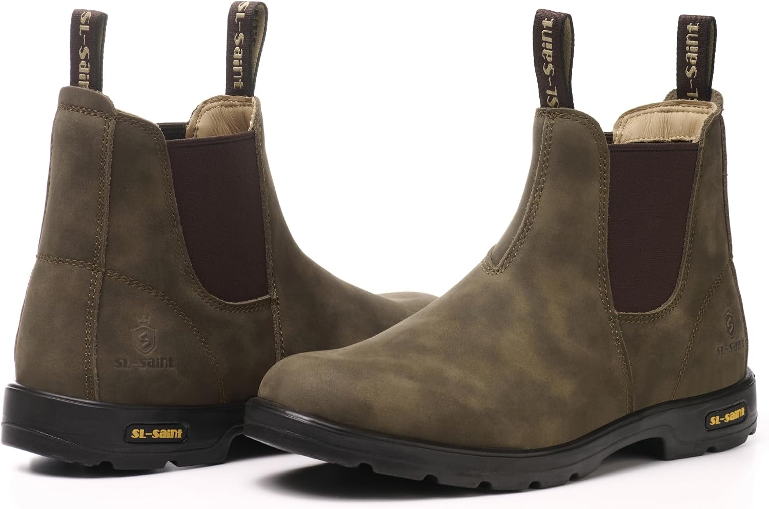 Herren Classic Chelsea Boots Knöchelmodische Slipper Aus Vollnarbenleder Lässig und Leicht – Bild 4