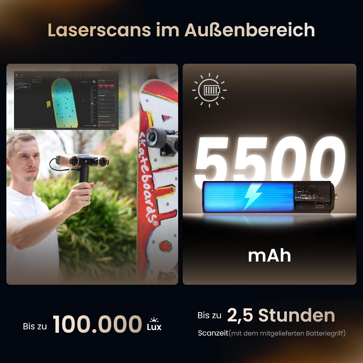 Revopoint MetroY Ultra 3D-Scanner, Blaulaser mit 0,01 mm Präzision, Standard – Bild 6