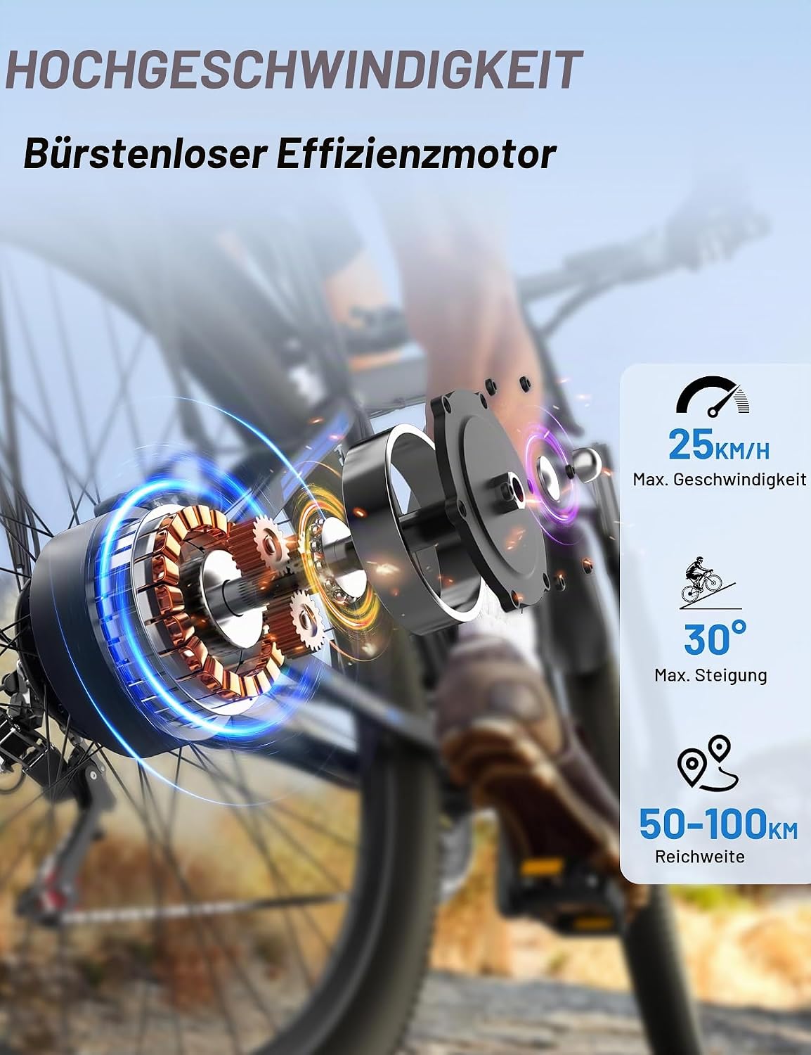 C29 Pro Elektrofahrrad 29 Zoll E Mountainbike Erwachsene Autonomie 80–120km – Bild 2