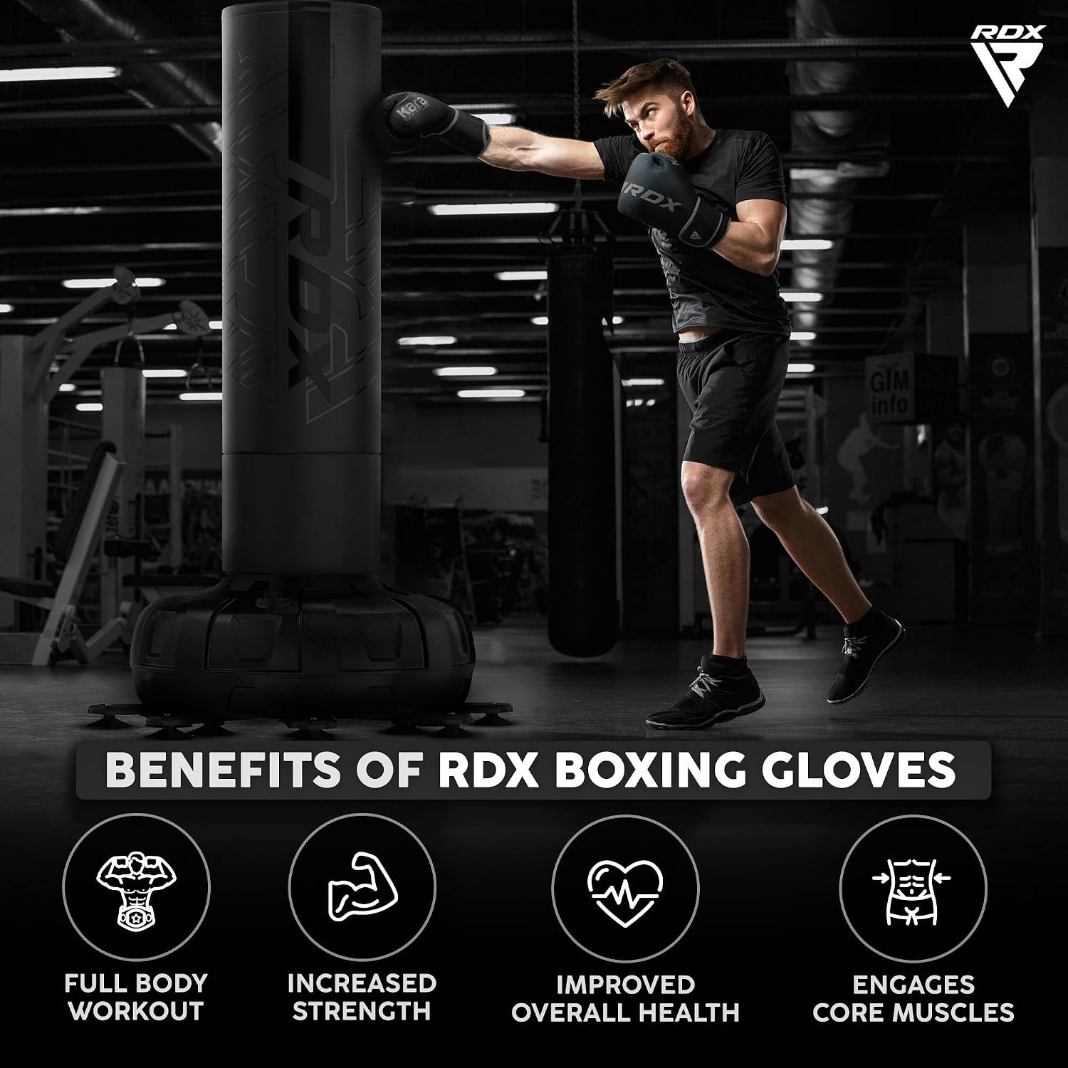 RDX Boxhandschuhe, Muay Thai Kickboxen Sparring, Maya Hide Leder Kara Boxing Gloves Männer Damen, Boxsack Punchinghandschuhe, Kickboxhandschuhe MMA Kampfsport Training Adult 8 10 12 14 16 18oz – Bild 7