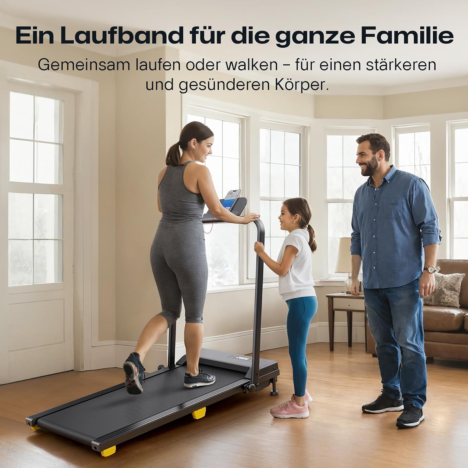 UREVO Walking Pad mit 9% Steigung, leises Laufband Schreibtisch mit Sechs-Punkt-Stoßdämpfung, 2,5 Pferdestärken Laufband für Zuhause/Büro, Fernbedienung, Keine Montage Erforderlich – Bild 6