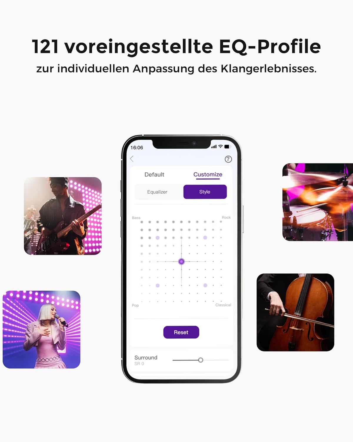 ULTIMEA 2.1 Soundbar für TV Geräte mit integriertem Subwoofer, APP-Steuerung, 132W All-in-One PC Soundbar für Gaming, TV Lautsprecher mit Verstellbarem Bass, Bluetooth® 5.4, Opt/AUX, Poseidon M20 Pro – Bild 9
