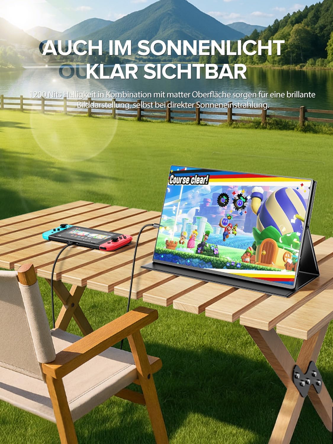UPERFECT Portable Monitor 4K 16" 1200 Nits, 145% sRGB Laptop Monitor – Bild 5