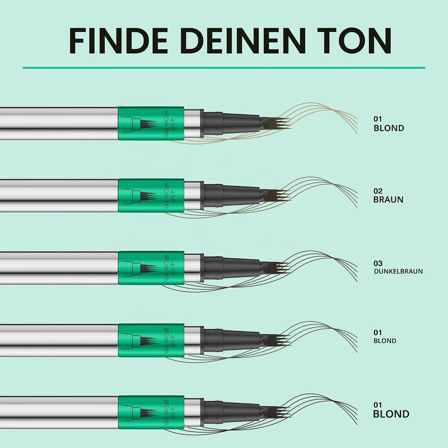 Microblading Augenbrauenstift, Wasserfest & Langanhaltend, Präzise Ultra-Fine Spitze für Natürliche, Volle Augenbrauen, Bis zu 12 Stunden Halt, Cruelty-Free & Vegan (02 Brown) – Bild 7
