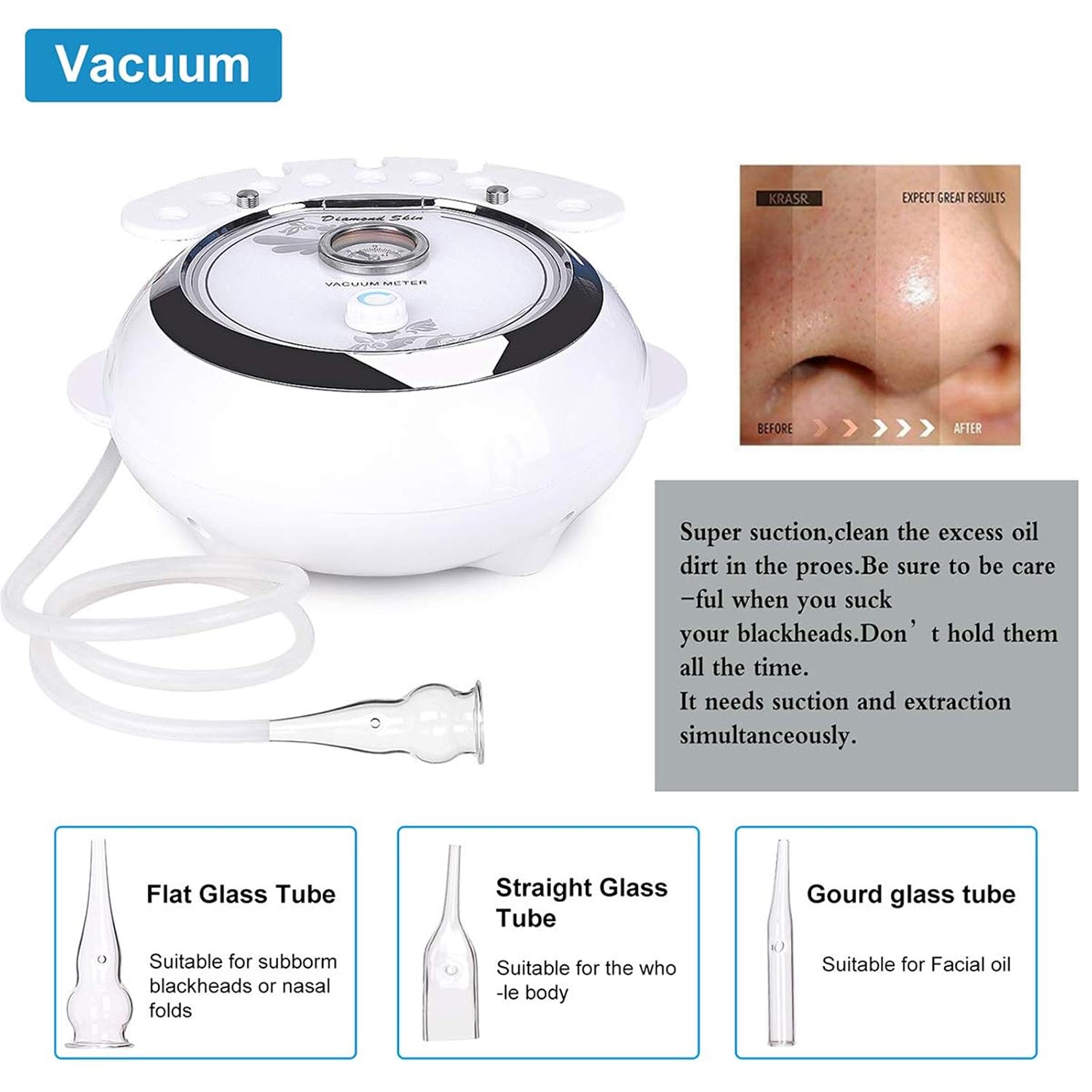 Diamant Mikrodermabrasion Dermabrasion Maschine, 3 in 1 Professionelle – Bild 4