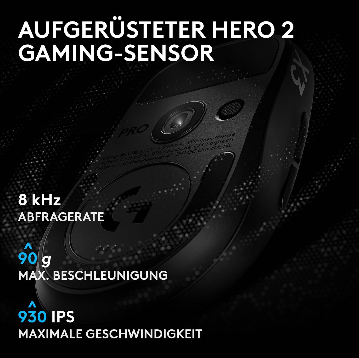 Logitech G PRO X3 SUPERSTRIKE Gaming-Maus - Schwarz – Bild 8