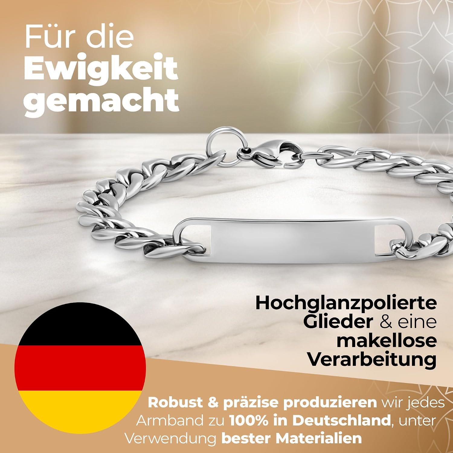 Partnerarmbänder mit Gravur | Personalisierte Armbänder | Armband mit Gravur | Freundschaftsarmband | Pärchen Armband | Personalisierbares Partnerarmband | Edelstahlarmband für Paare – Bild 6