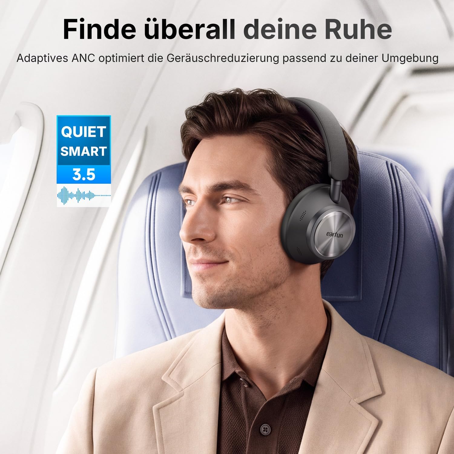 EarFun Wave Pro X Noise Cancelling Kopfhörer, Kabellose Bluetooth Kopfhörer – Bild 3