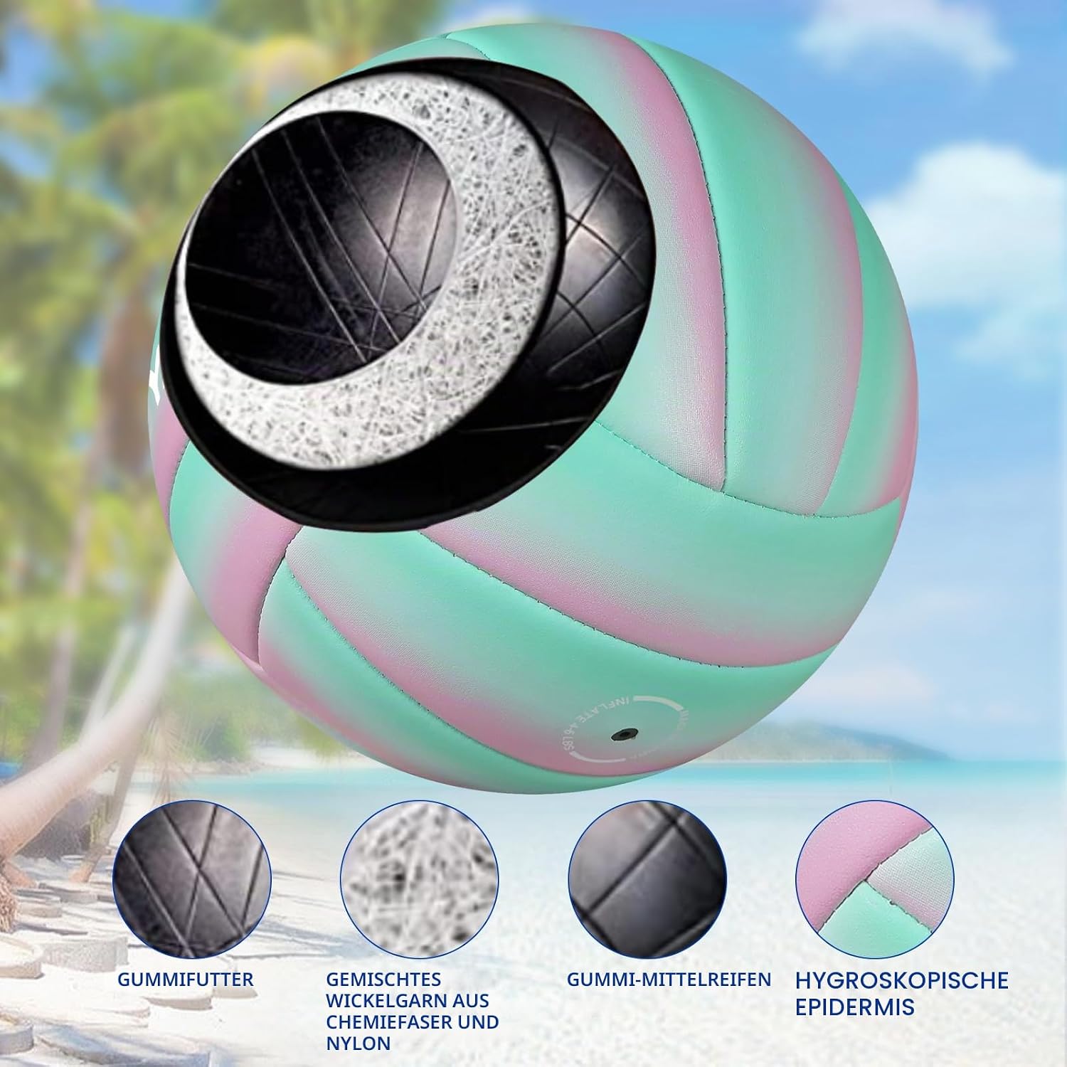 Volleyball,Beachvolleyball,Weicher Ball Größe 5 – Bild 7