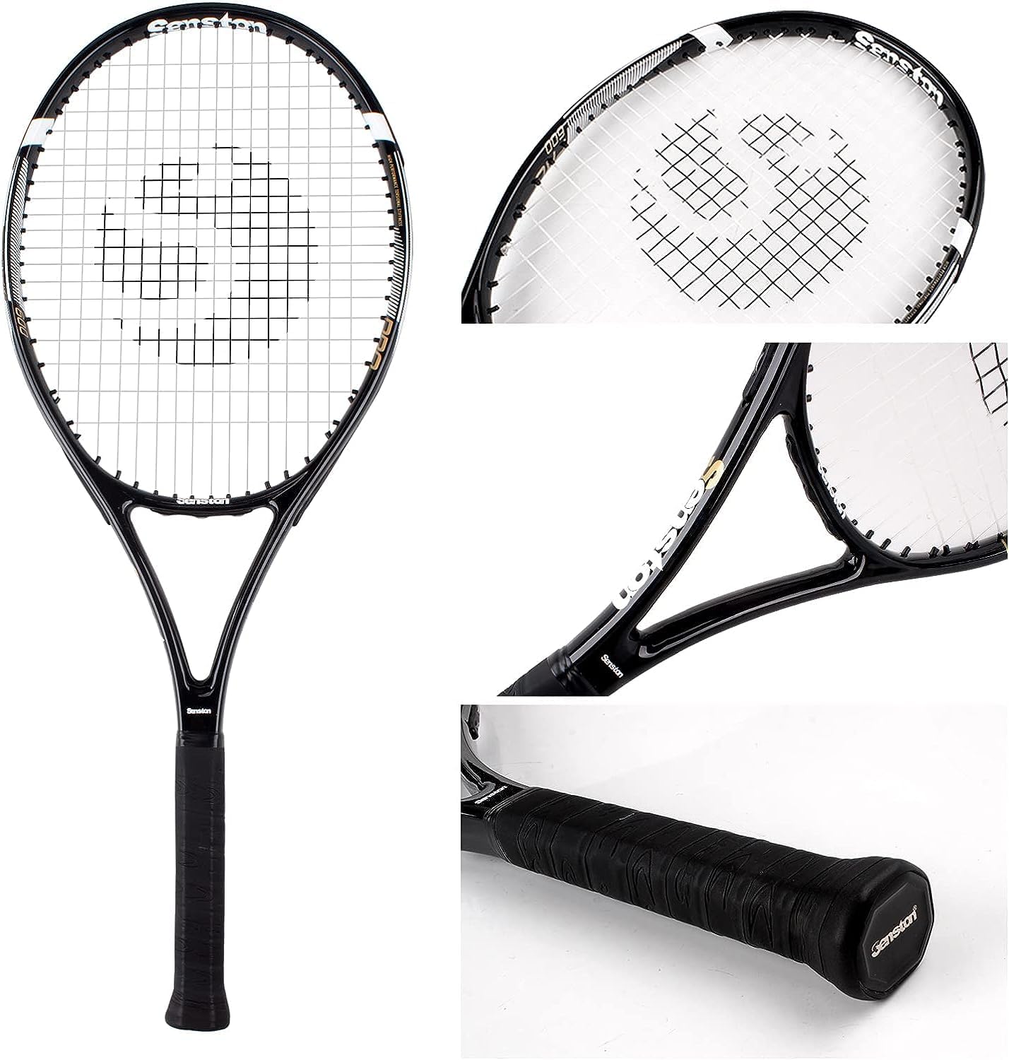 Senston Tennisschläger 2er-Set 68,6cm / 27'' mit Bällen für Erwachsene – Bild 3