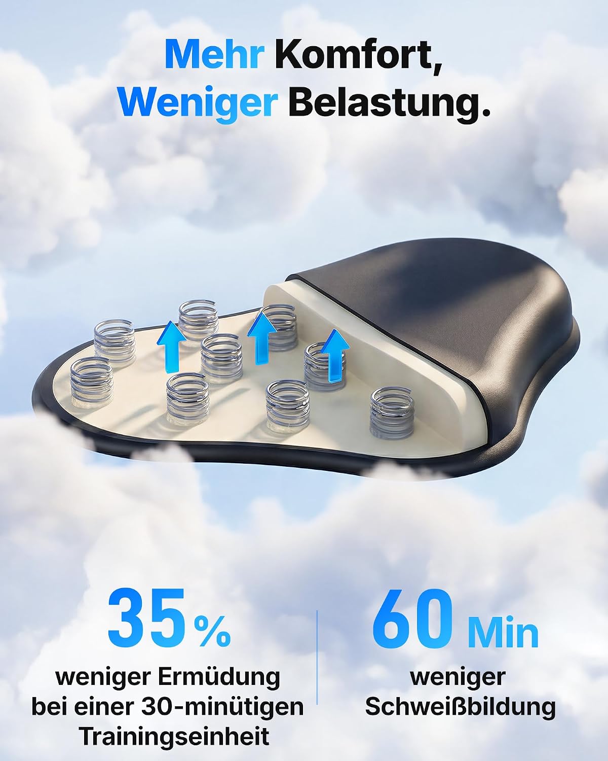 MERACH Liegeergometer für Zuhause mit 8 verstellbaren Widerstandsstufen, leichte kommerzielle Heimtrainer Fahrrad mit Smart Bluetooth, exklusiver App-Konnektivität, LCD-Display, Herzfrequenzsensoren – Bild 5