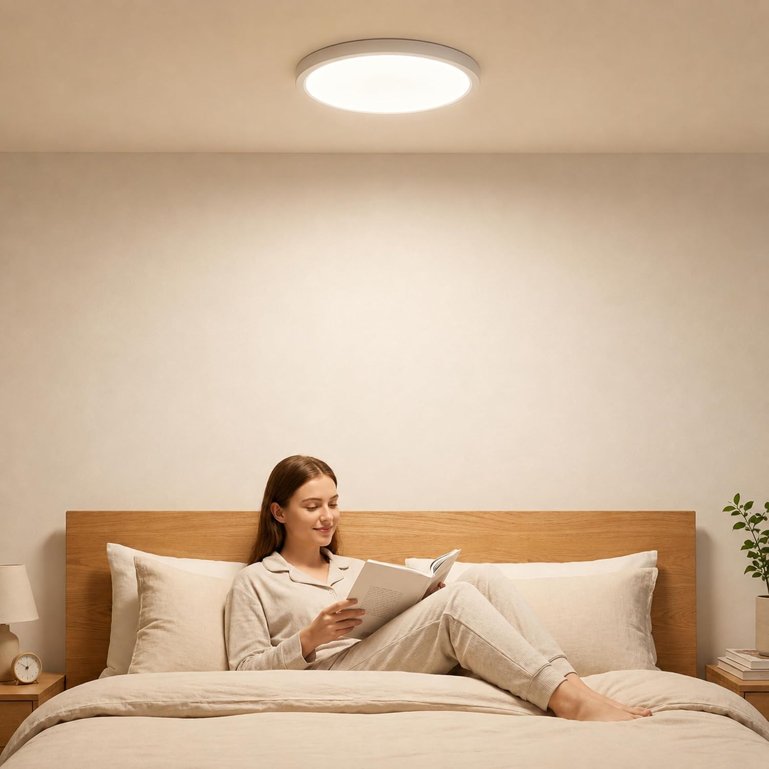 LQWELL LED Deckenleuchte Ultra Dünn Weiß 30cm 23W 6000K – Bild 8