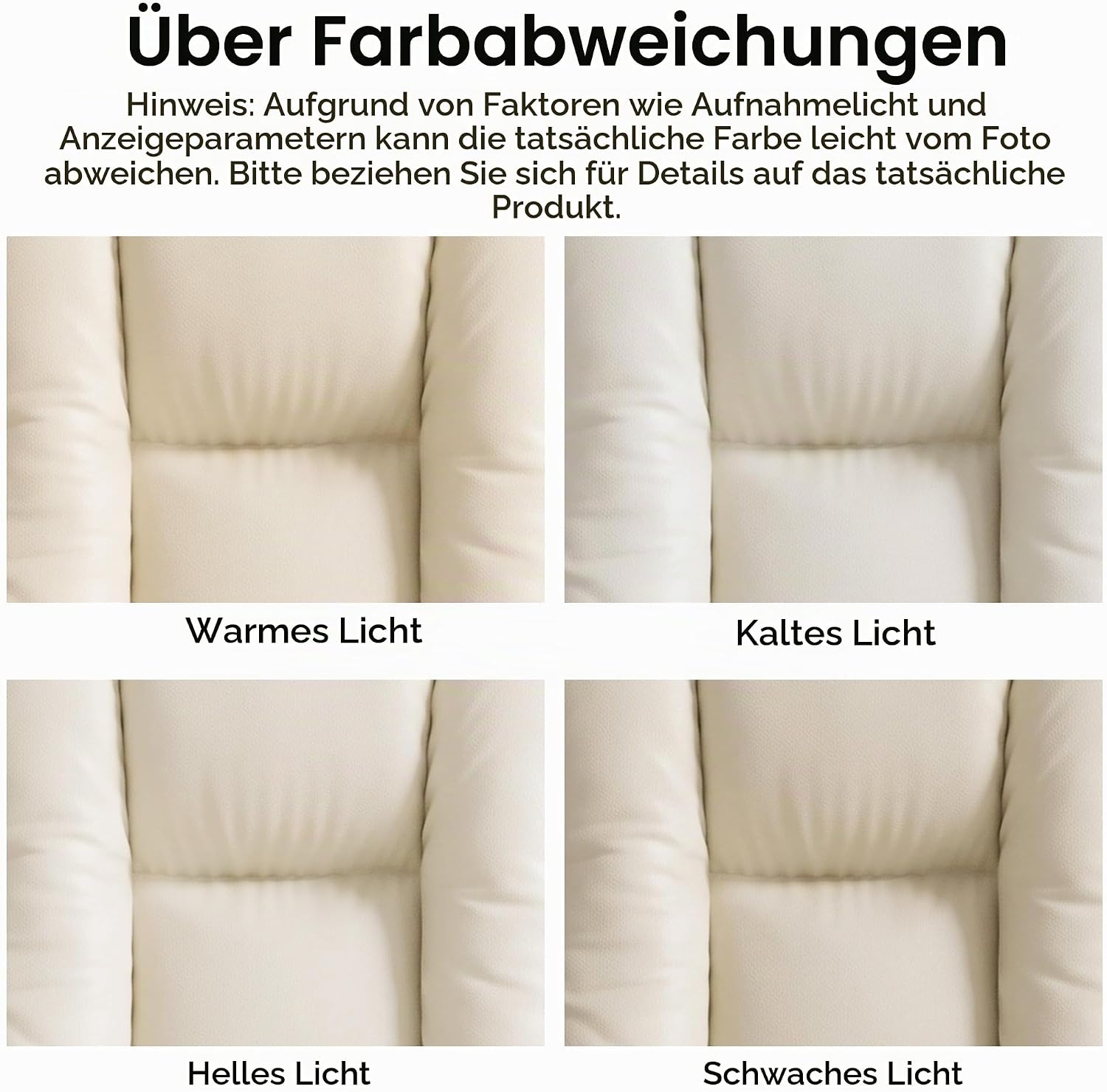 Hawthyhome Ergonomischer Bürostuhl 135° Kunstleder mit Fußstütze,Beige – Bild 8