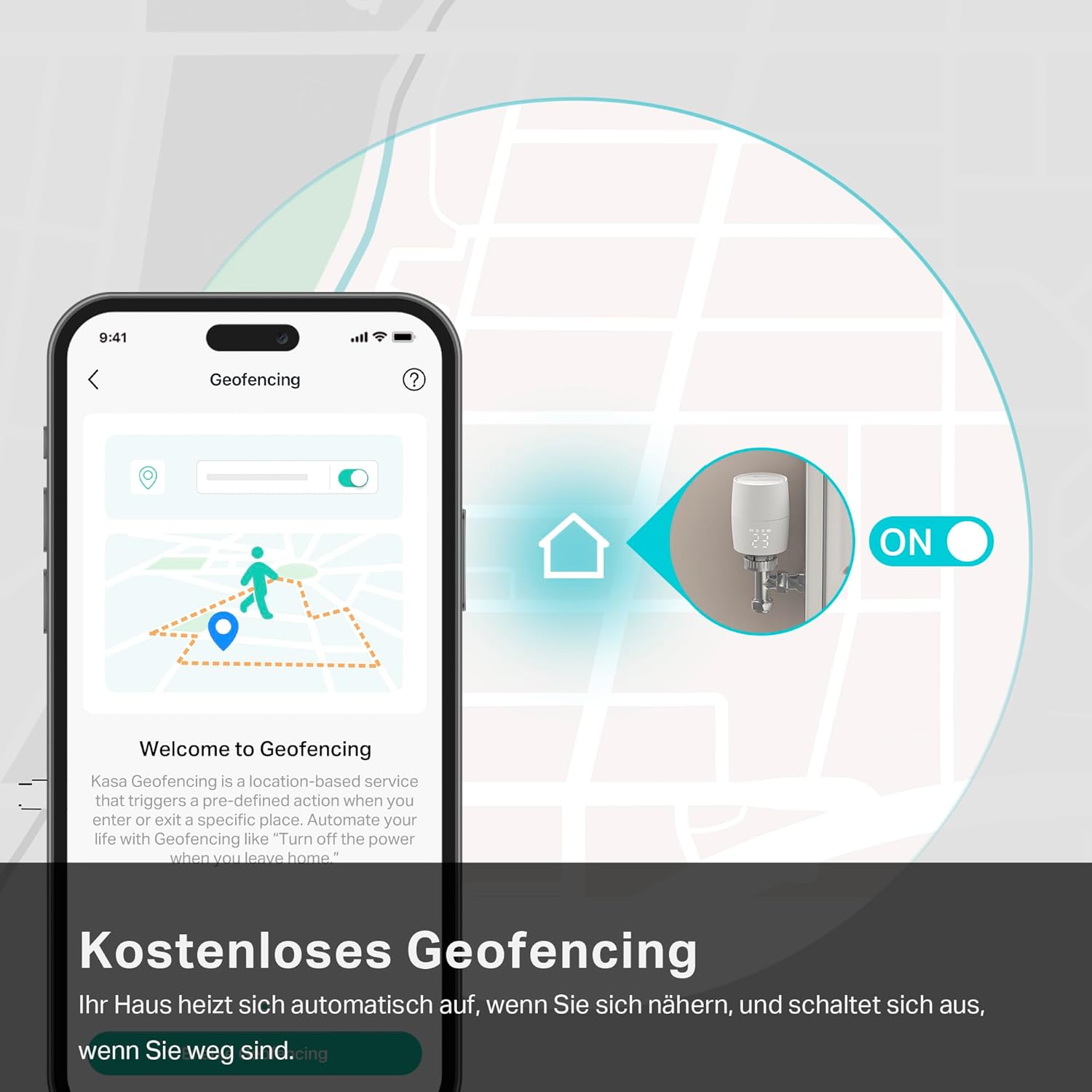 TP-Link smartes Heizkörperthermostat - Erweiterungseinheit, benötigt Kasa Hub, Heizungssteuerung (Kasa App, Zeitpläne, Geofencing, Fensteröffnungserkennung), Matter, Alexa, Apple Home – Bild 5