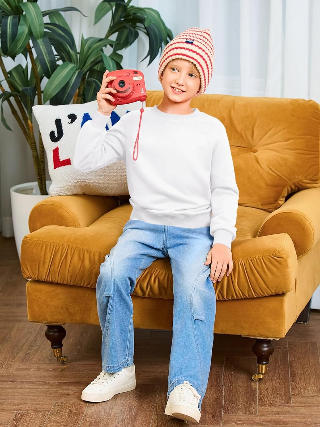 Haloumoning Jungen Sweatshirt Rundhals Langarm – Bild 6