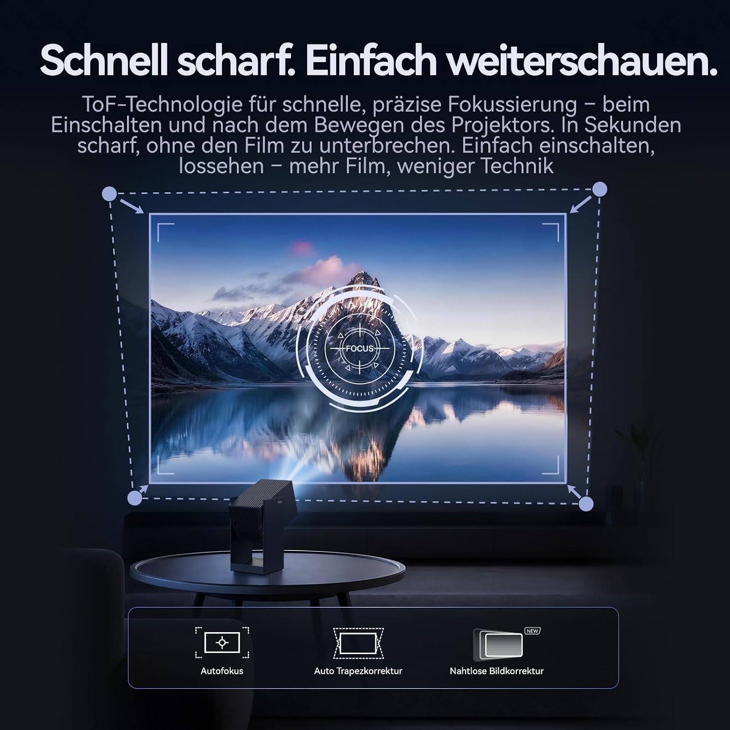 WANBO Cube 2S Smart Beamer mit Netflix & Dolby eARC, Tragbar für WG/Outdoor – Bild 7