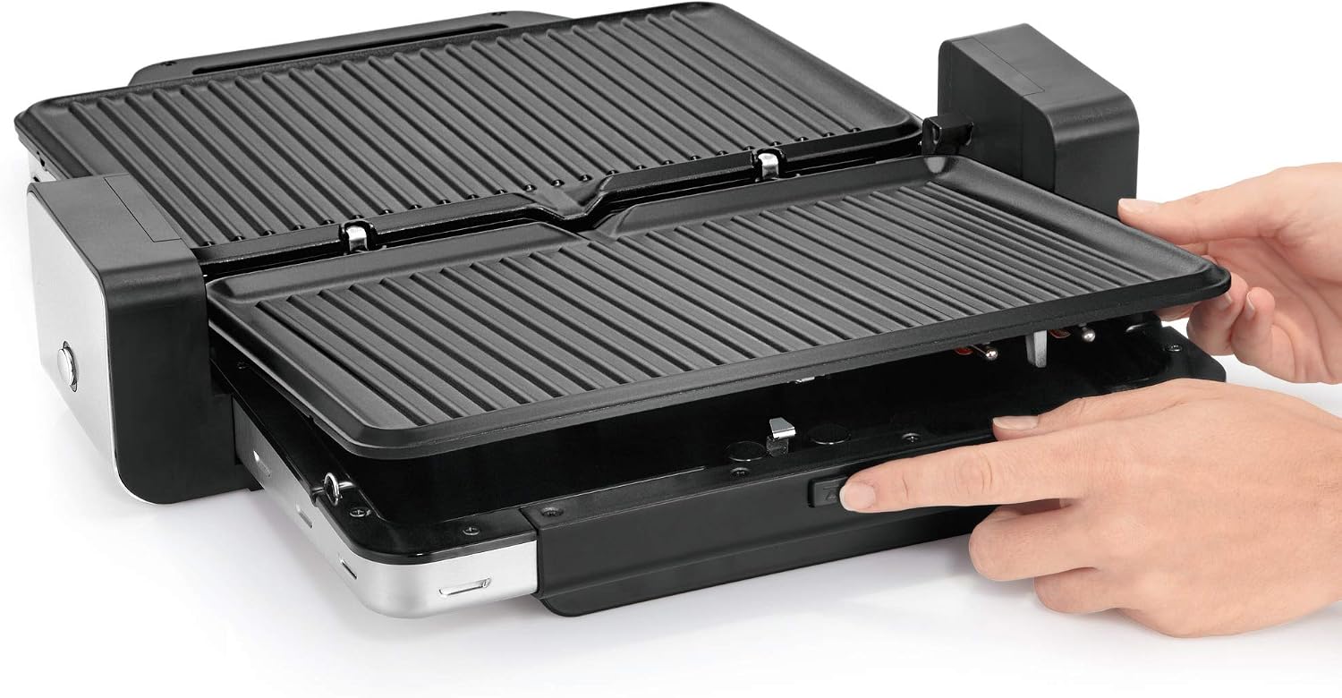 WMF Lono Kontaktgrill 2-in-1, Tischgrill, Plattengriller, Kontaktgrill abnehmbare Platten, spülmaschinenfeste Grillplatten, 2100 W – Bild 7