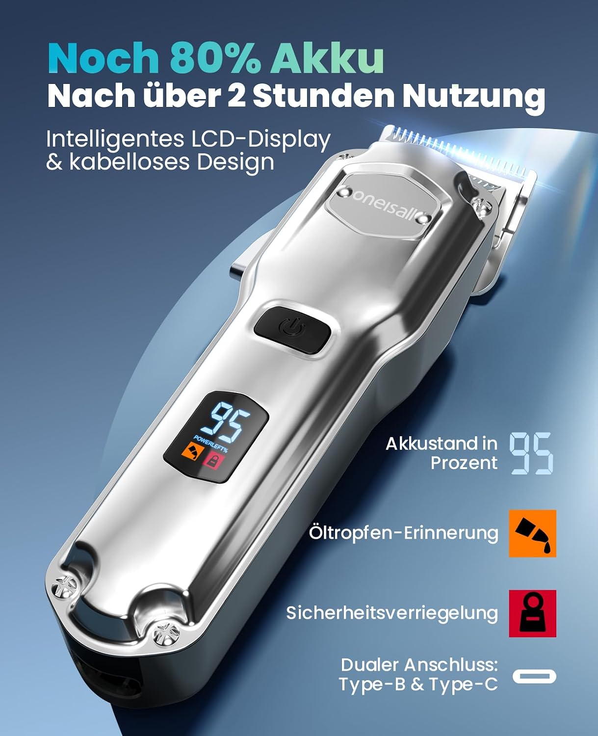 oneisall Hundeschermaschine für die Fellpflege für dickes, schweres Fell – Bild 6