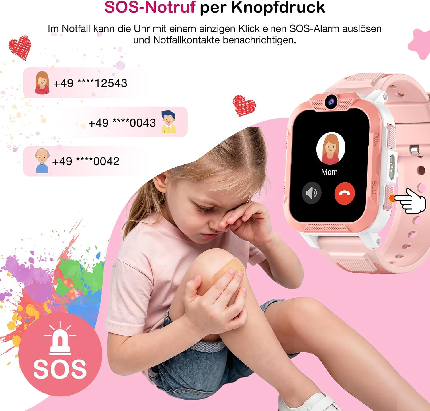 4G Smartwatch Kinder mit GPS und Telefon, SOS-Taste, Schulmodus – Bild 4