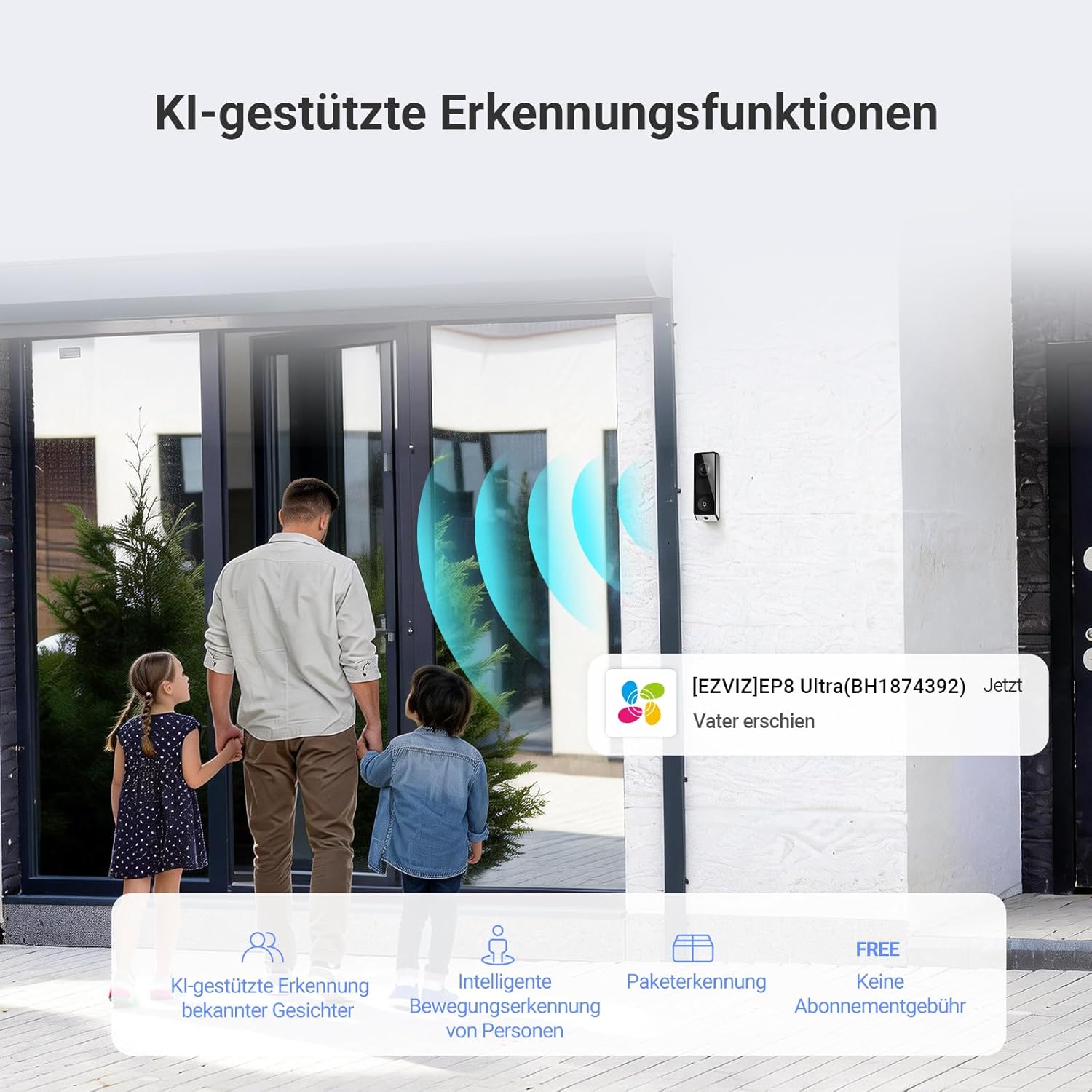 EZVIZ EP8 Ultra WLAN Video Türklingel Kabellos mit Dual-Kamera 6MP+2MP – Bild 6