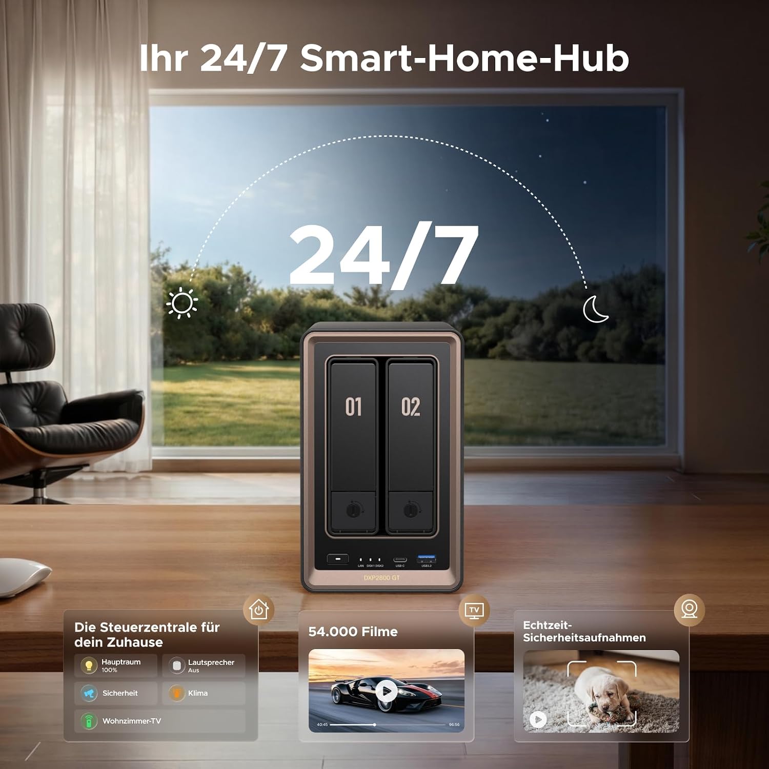 UGREEN NASync DXP2800 GT 2 Bay NAS für Smart Home und Creator (ohne HDD) – Bild 3