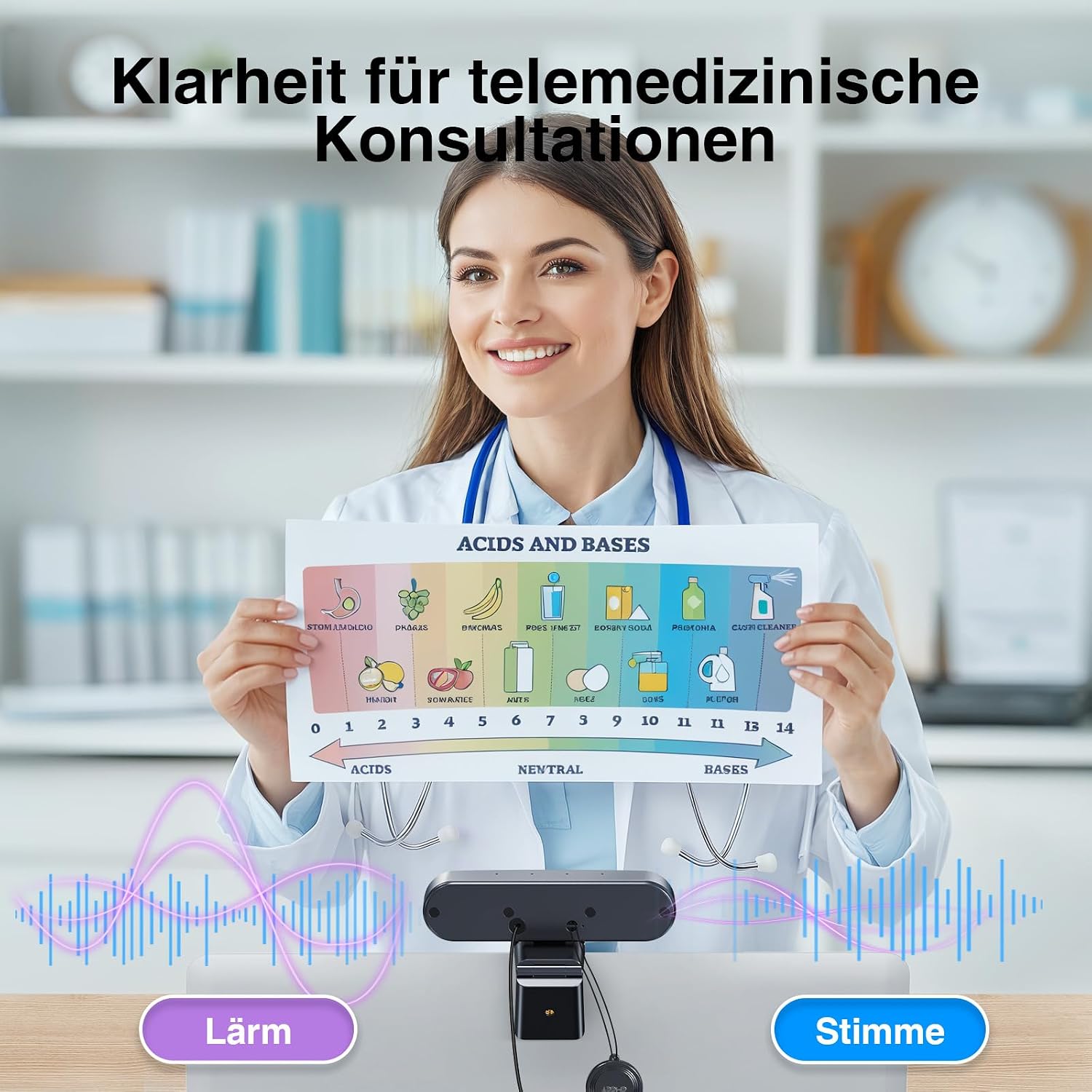 EMEET C980 Pro 4K Webcam mit Lautsprecher & Mikro, 3-in-1 für Meetings 3-in-1 Audio & Video|4 Clear-Mics mit ANC|2 Audio-Lautsprecher|60°-98° Weitwinkel|Plug & Play via USB|Fester Fokus (FF) – Bild 8