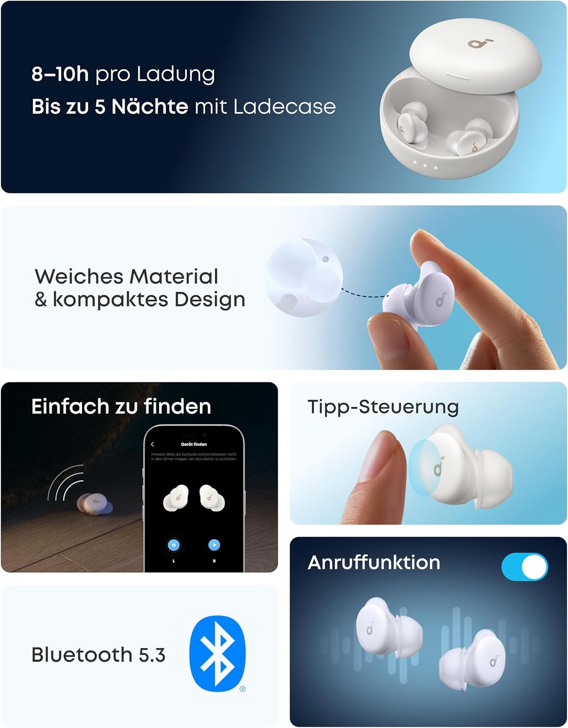 soundcore by Anker Sleep A30 Schlafkopfhörer (Generalüberholt) – Bild 8