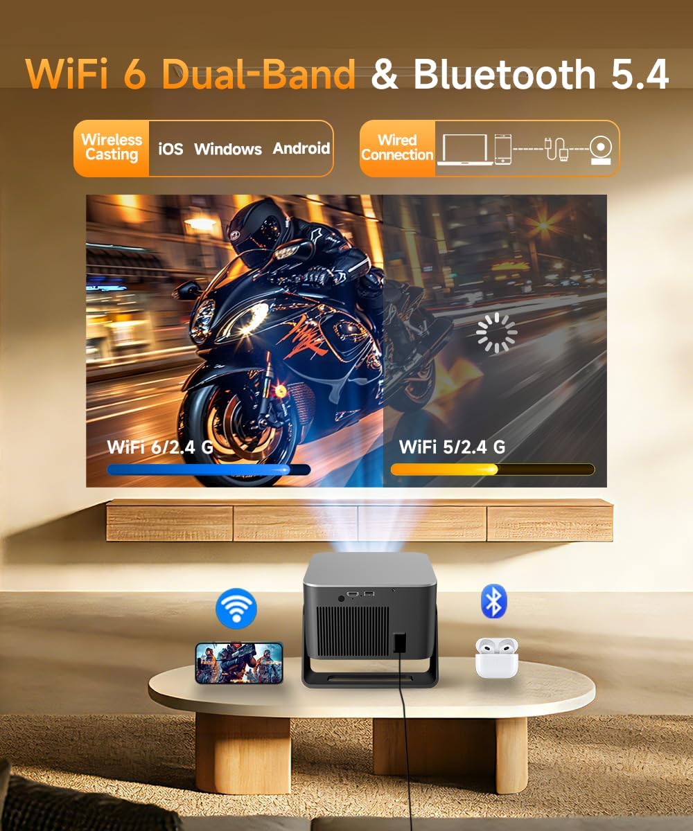 Magcubic Mini Beamer 4K/8K Unterstützt - Native 1080P Projektor Tragbarer – Bild 2