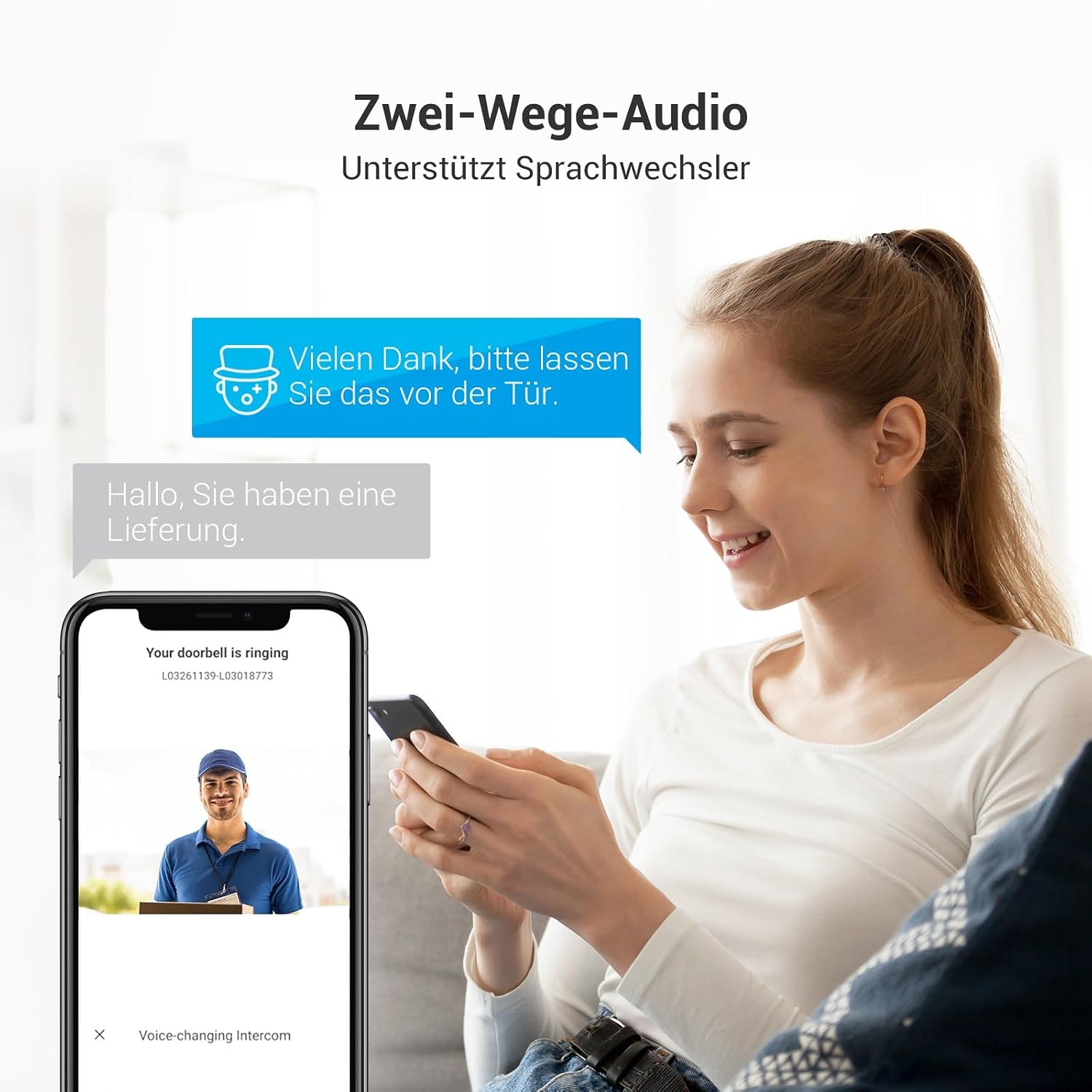 EZVIZ CP7 2K Video Türsprechanlage mit 7" Touchscreen Türklingel mit Kamera – Bild 5