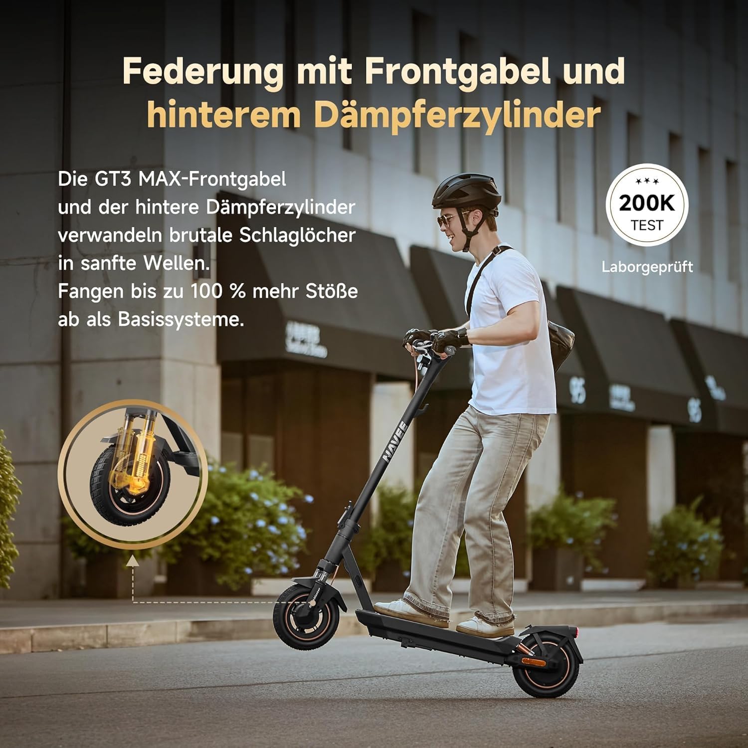NAVEE ST3,GT3,ST5,GT5,UT5,XT5,N65I,K100 Serie E-Scooter 16 km-110 km Reichweite,Steigungen 18%-28% – Bild 4