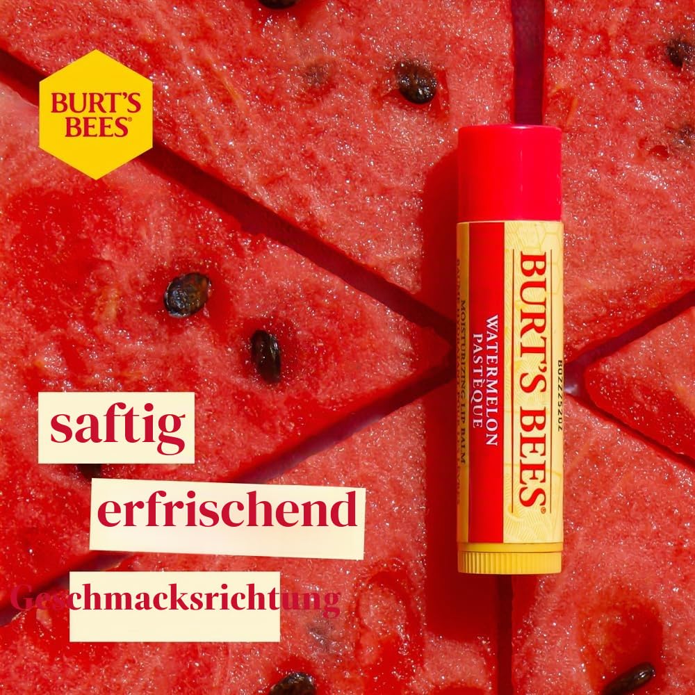 Burt's Bees Lippenbalsam-Trio Sweet Valentine, Wassermelone, Granatapfel, Erdbeerlimo – Bild 4