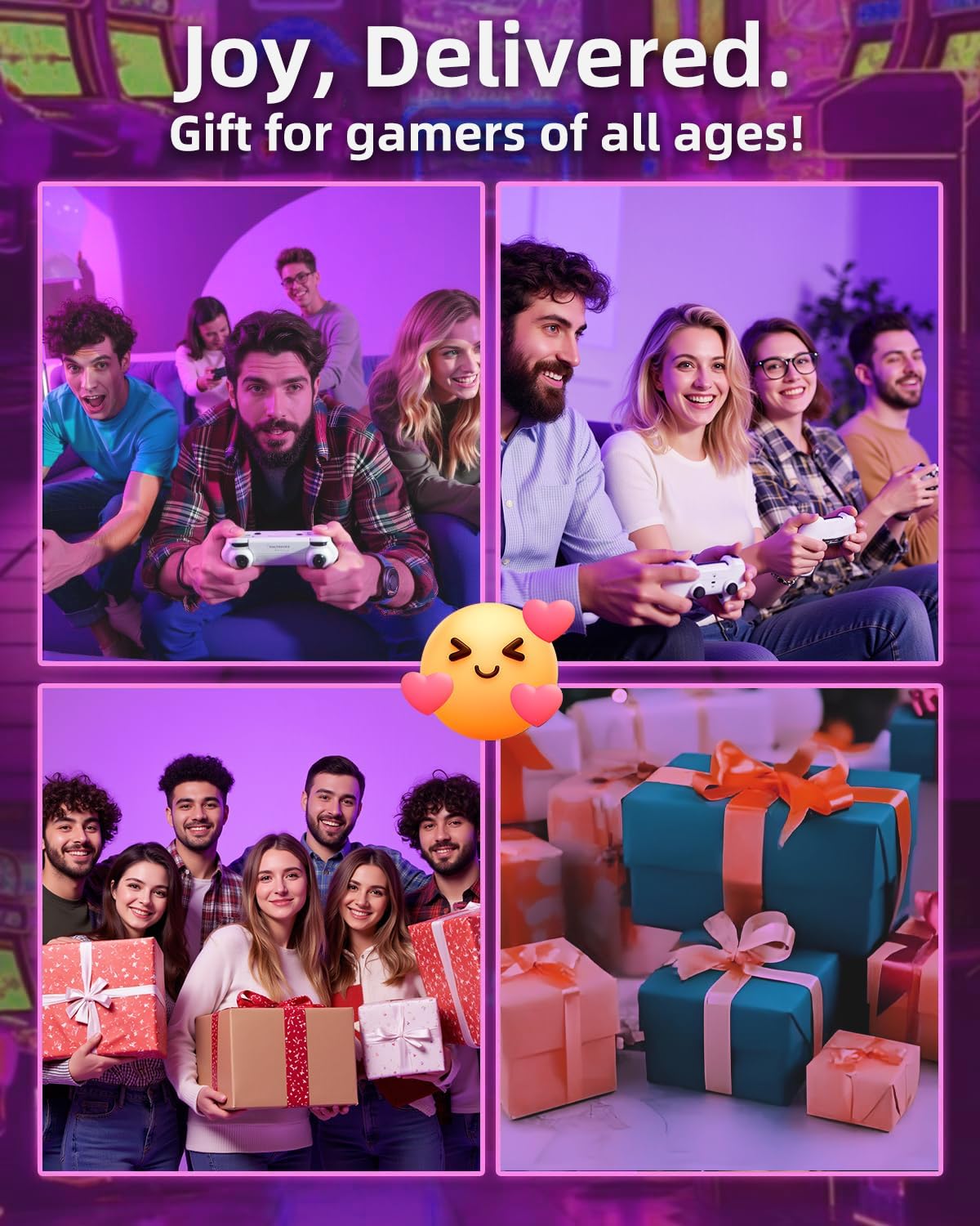 XYELLOWICON Retro-Spielkonsole 2026 mit 20.000+ Spielen, 4K HDMI TV-Stick, 64 GB Speicher, 2 kabellose Controller, 30+ Emulatoren, Plug & Play – Ideal als Geschenk für Jung und Alt – Bild 6