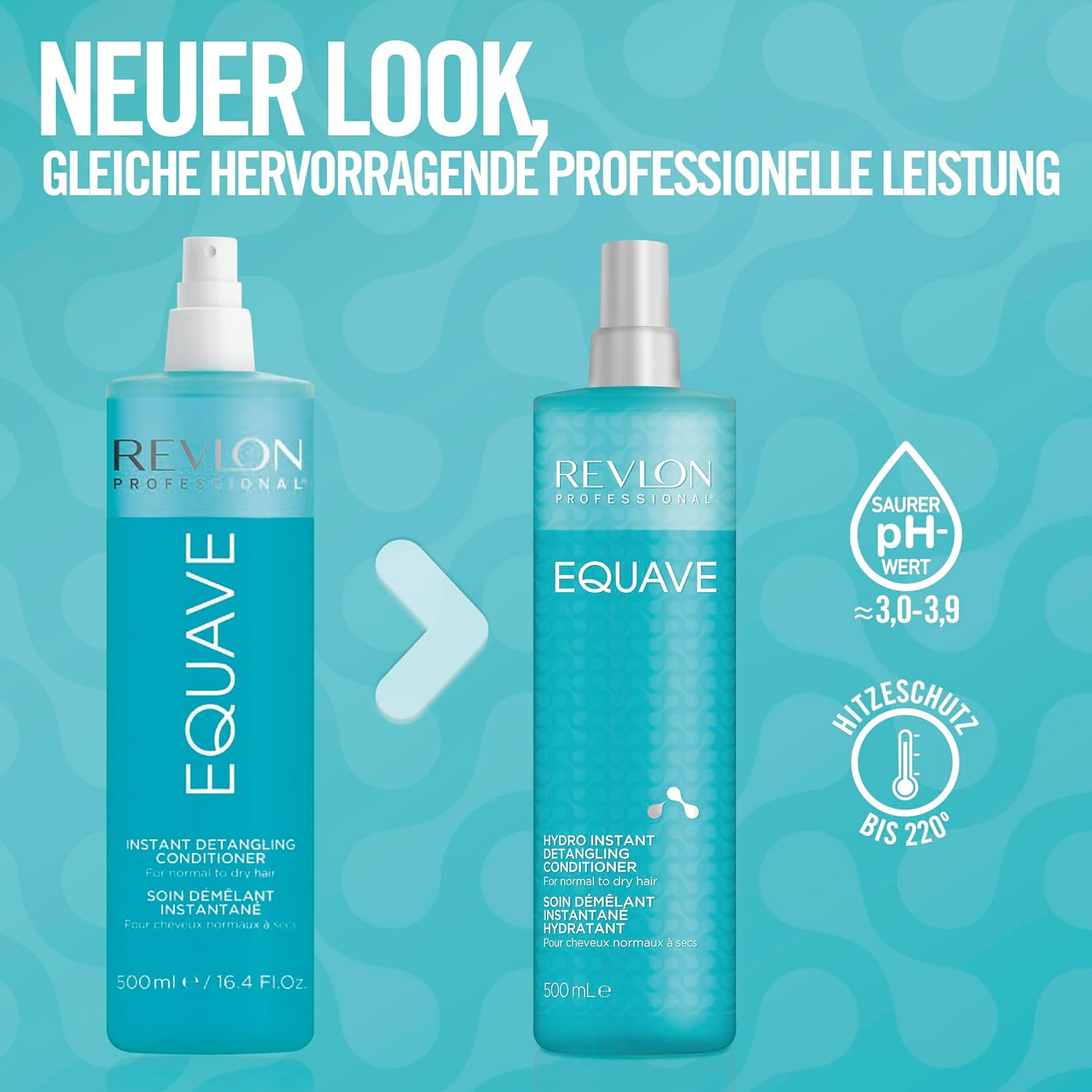 REVLON PROFESSIONAL EQUAVE Hydro Instant Detangling Conditioner, 200 ml, entwirrender Leave in Sprühconditioner für normales bis trockenes Haar, Haarpflege mit 2-Phasen Formel & Hitzeschutz – Bild 2