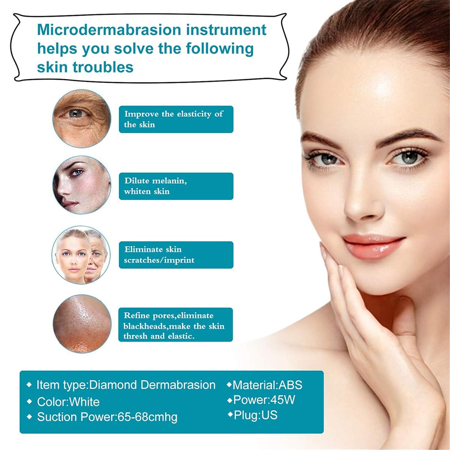 Diamant Mikrodermabrasion Dermabrasion Maschine, 3 in 1 Professionelle – Bild 2