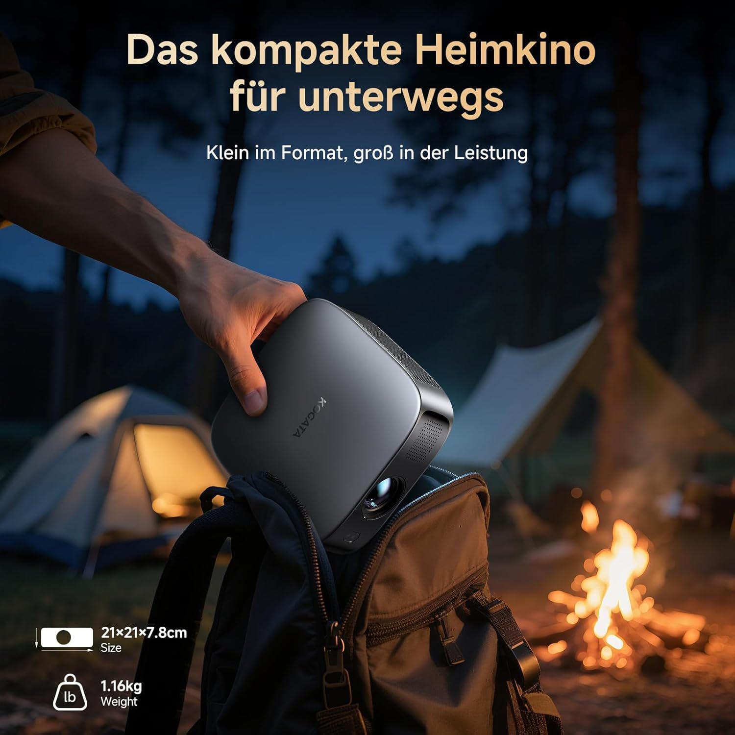 Smart Beamer 4K kompatibel mit Netflix & Dolby Audio, KOGATA Kurzdistanz Projektor mit Autofokus & 6D Trapezkorrektur, WiFi/Bluetooth, Native 1080P Heimkino Beamer für Outdoor & Schlafzimmer – Bild 9